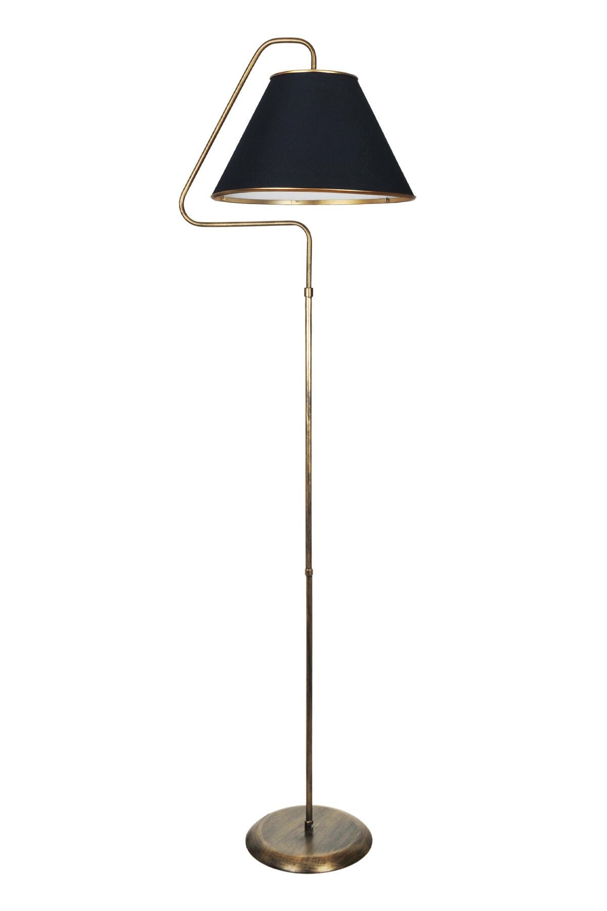 VENON Aydınlatma Lambader Gold Lena Üçgen Siyah Sarı Patine Gold Çember Lacivert Şapka