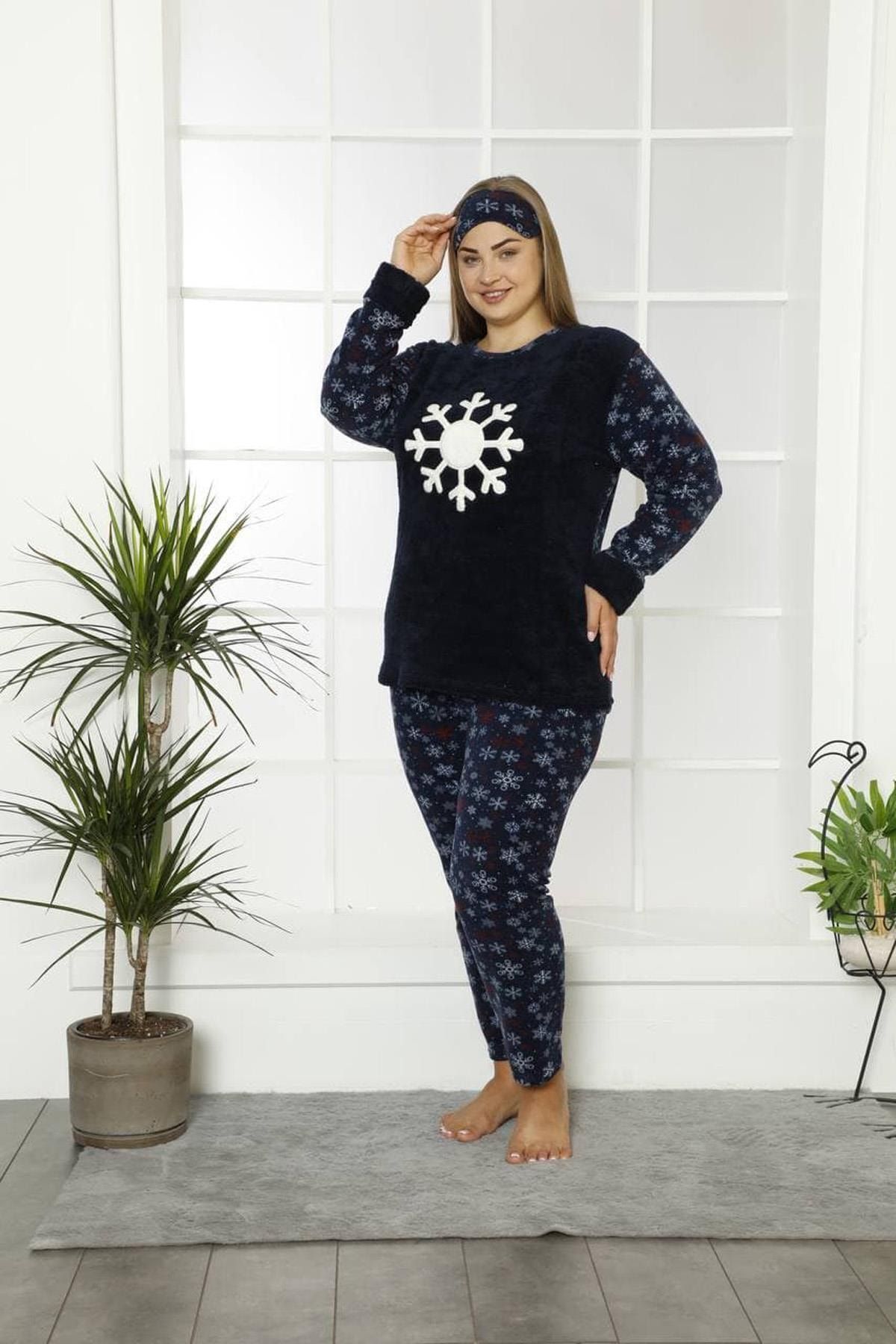 SEBOTEKS Polar Welsoft Büyük Beden Pijama Takımı 20011