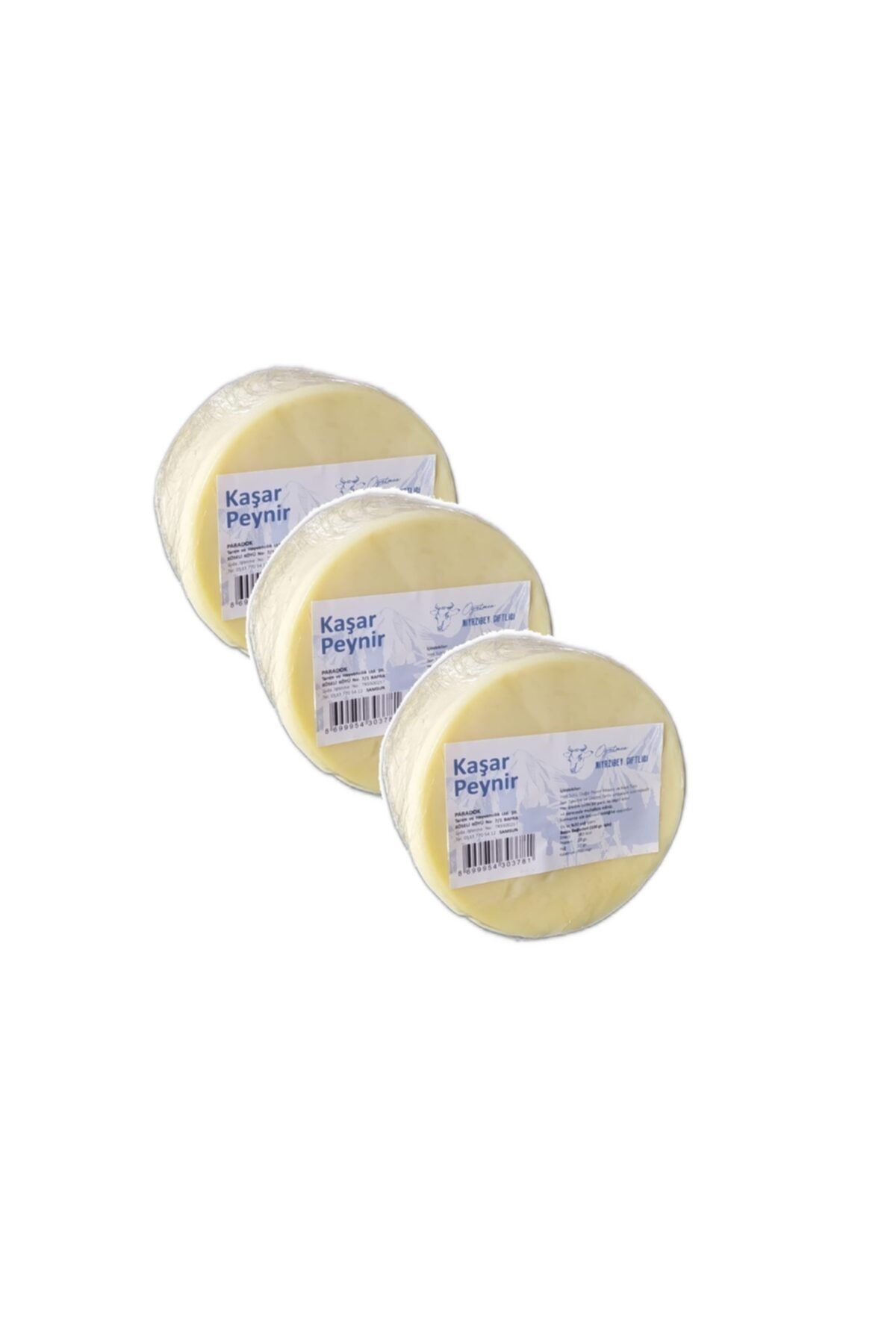 NiyaziBey Çiftliği Taze Kaşar Peynir 400g 3lü Paket. Doğal Çiftlik Kaşarı