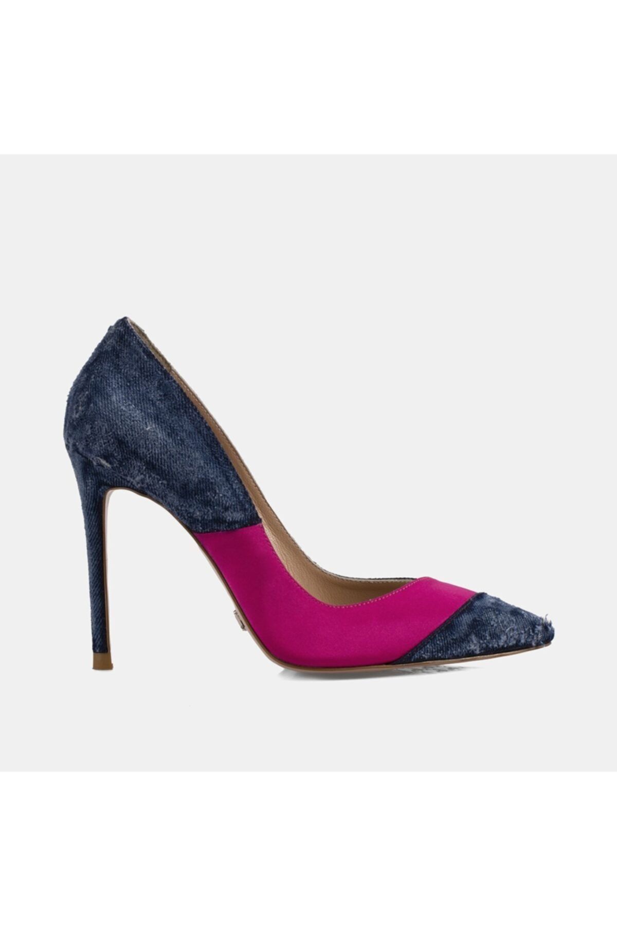 Jabotter Kelly Fuşya Saten 12 Cm Stiletto