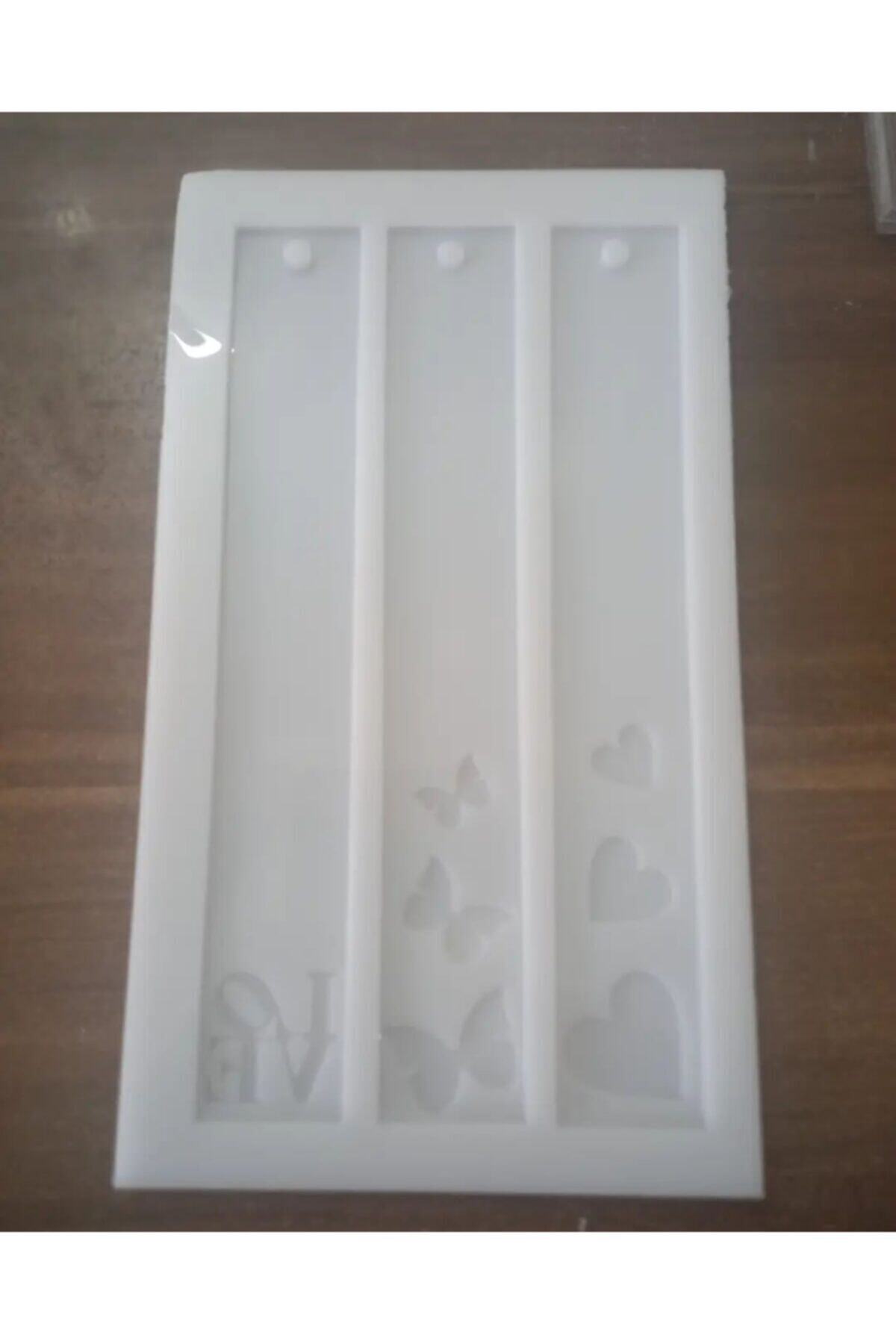 yörük home Silikon Epoksi 3lu Motifli Kitap Ayracı Kalıbı ( 17 X 2.5 Cm )ı