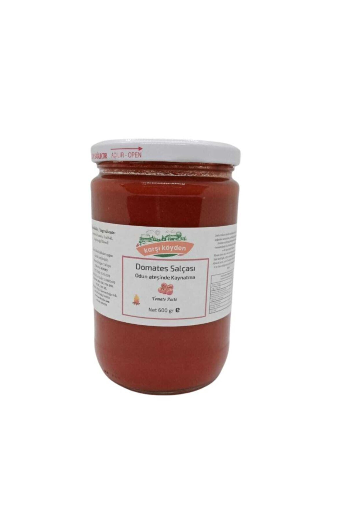 Karşı Köyden 600 gr Domates Salçası/sosu- Odun Ateşinde Kaynatma