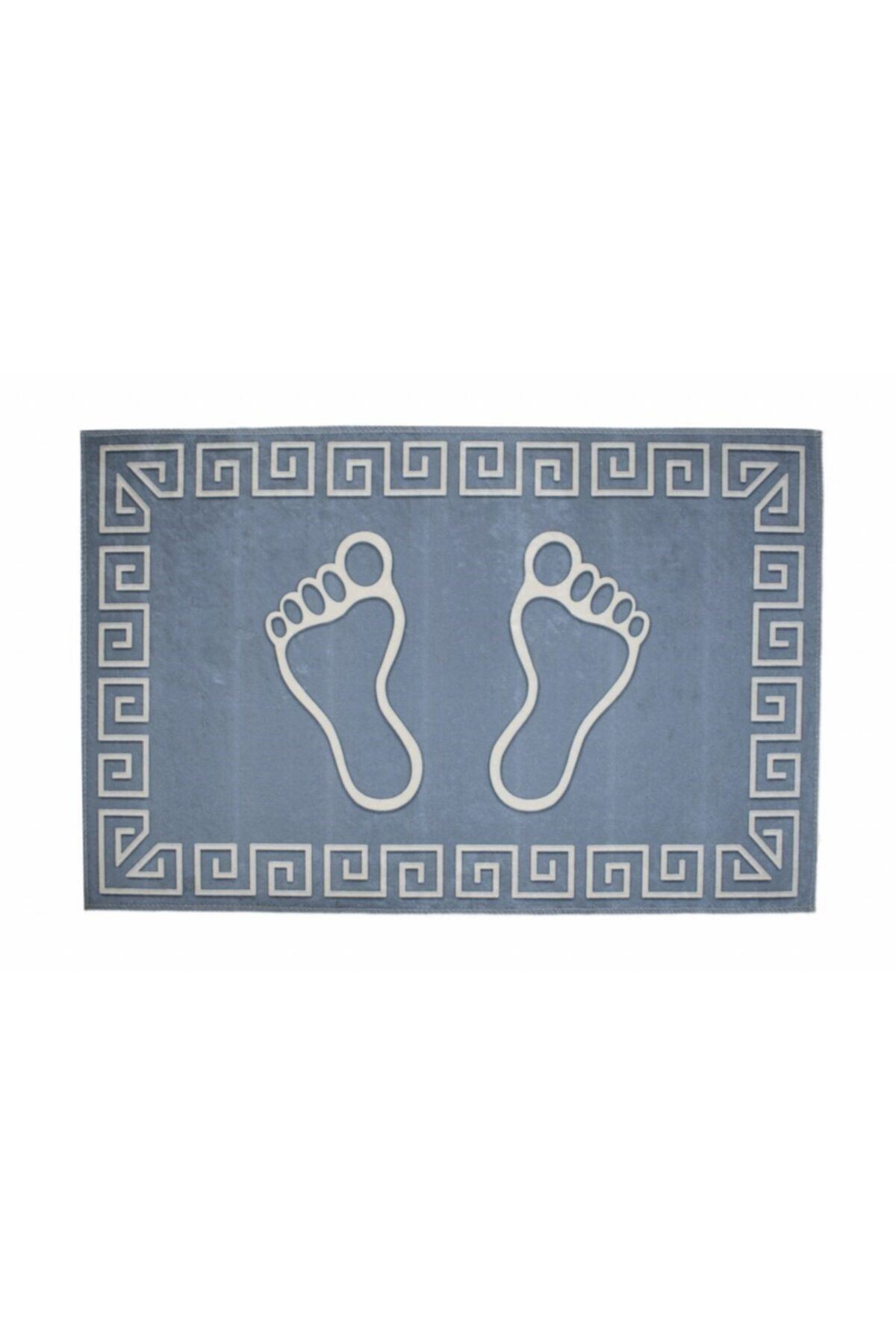 Miabella Home Paspas Tuvalet Banyo Paspası Ayak Izi Desenli Kaymaz Jel Taban 40 X 60 Cm