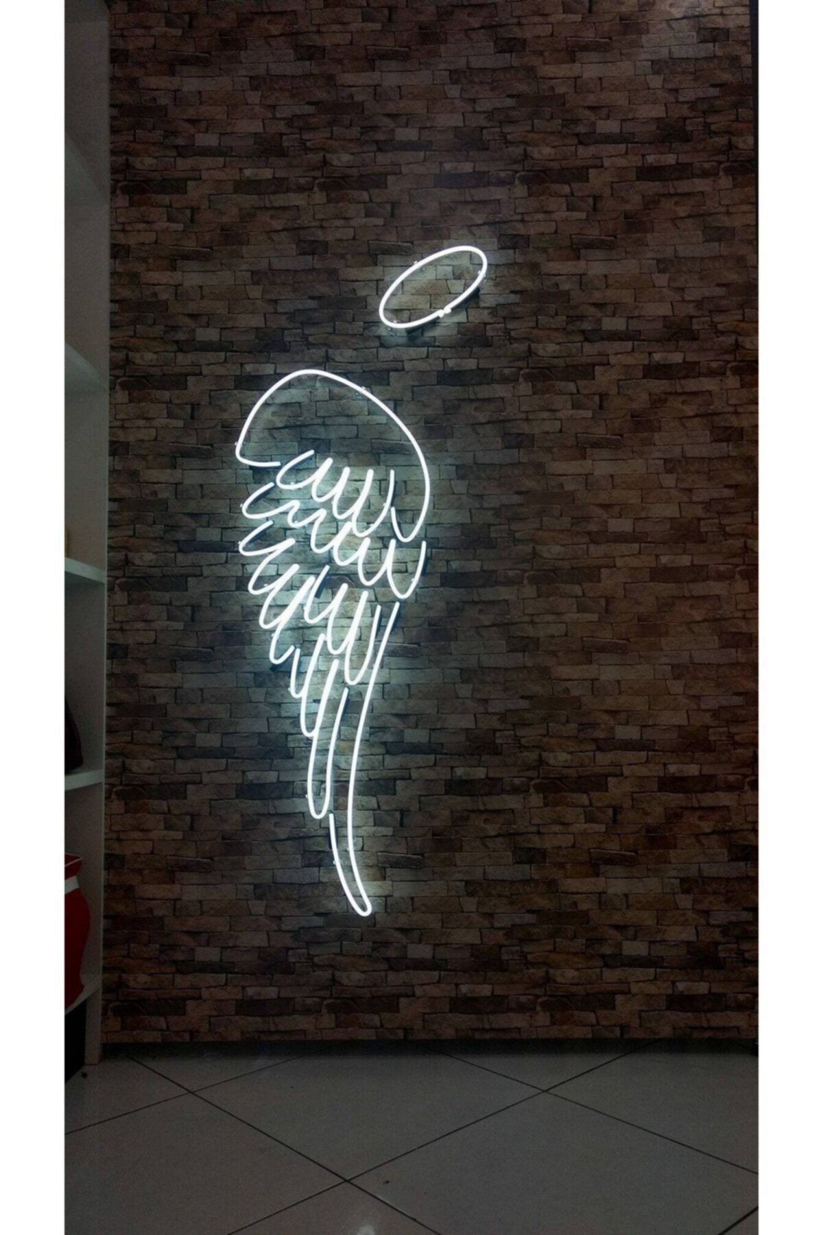 Pleksivent Tasarım Kesim Melek Kanadı Duvar Led Neon Tabela
