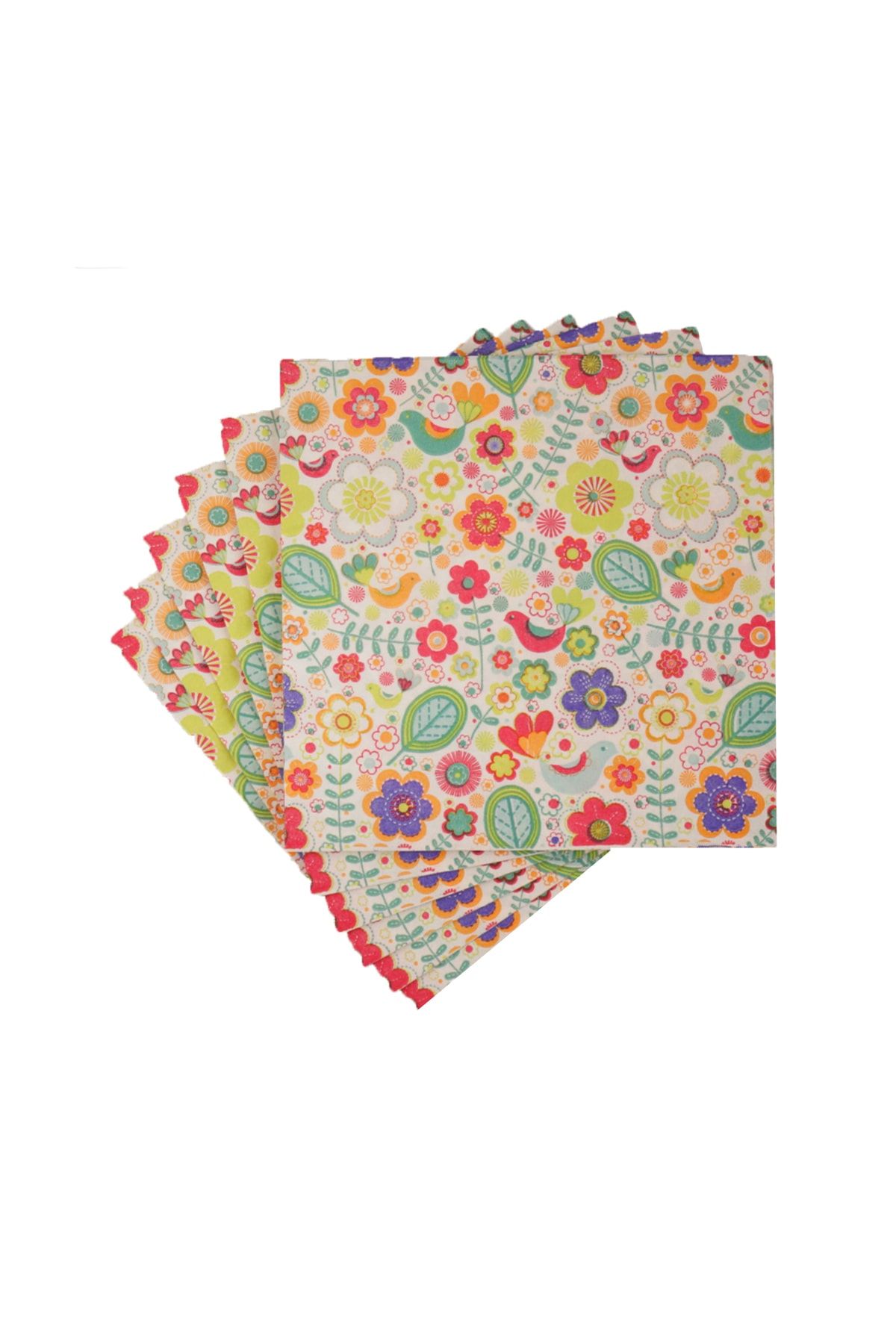 Shoko Desenli Peçete 33x33 Cm 80 Adet Renkli Çiçekler