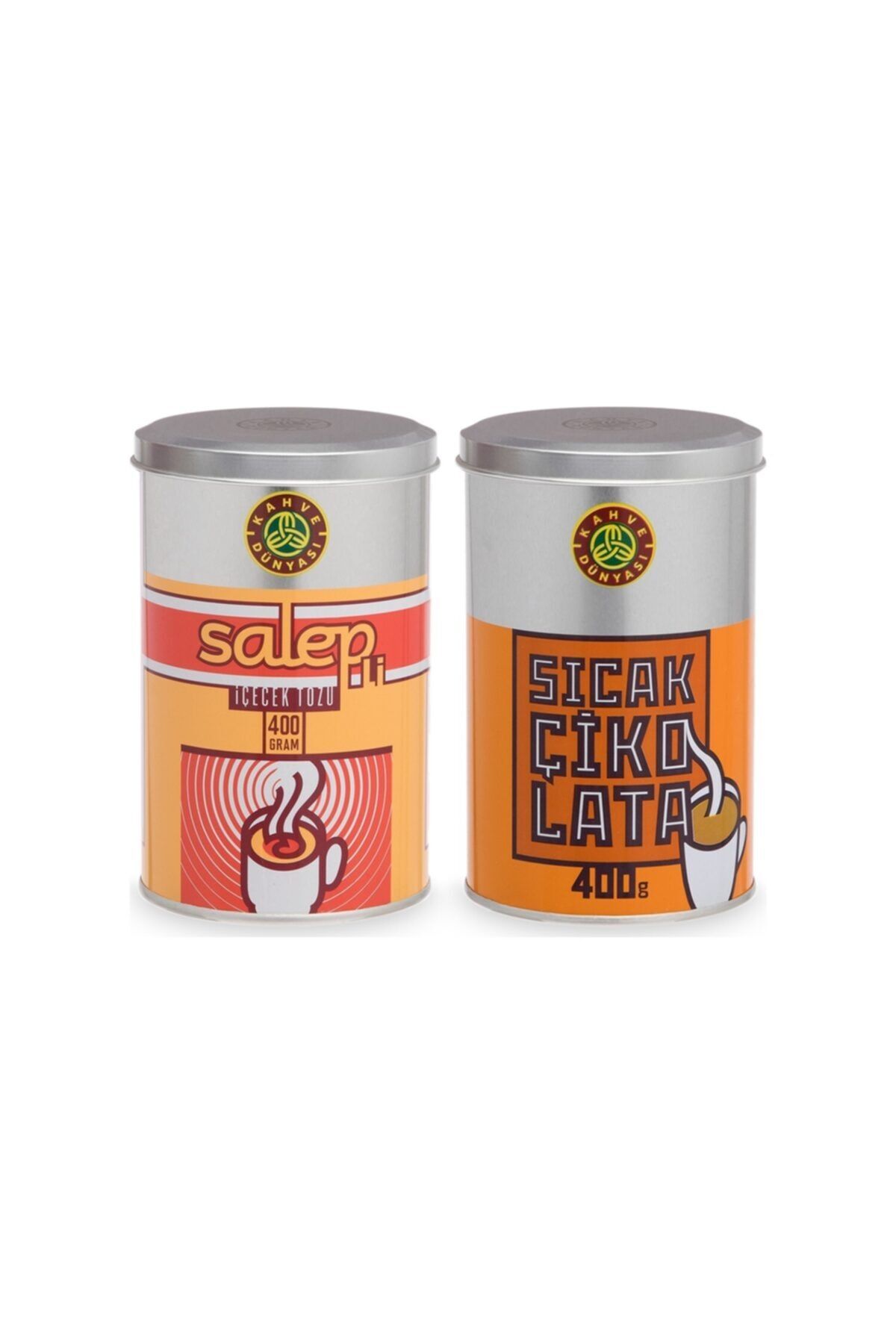 Kahve Dünyası Salep Ve Sıcak Çikolata 400 Gr*2  2 Li-teneke Kutu