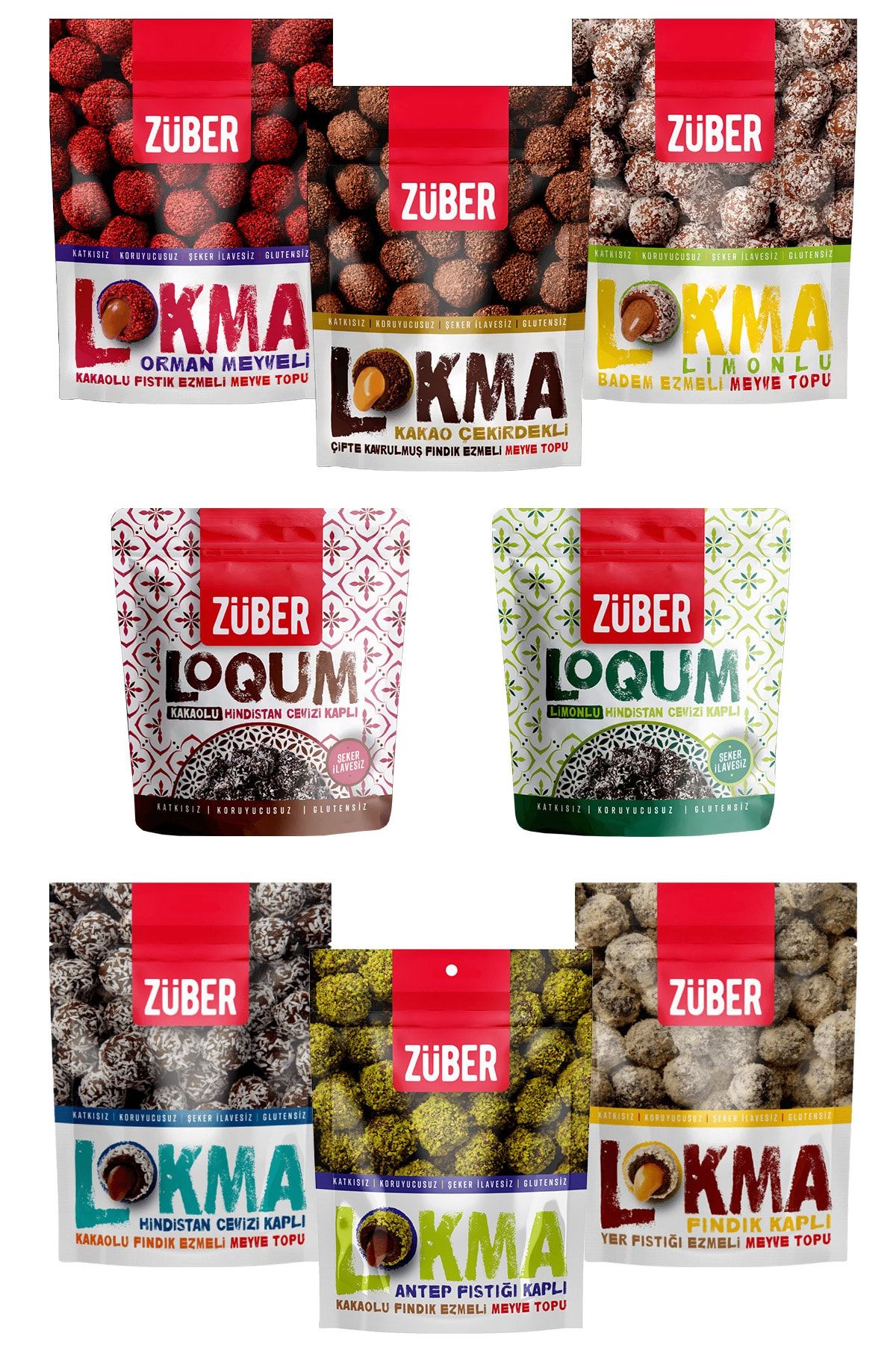 Züber Tüm Lokma Ve Loqum Çeşitleri - 8 Adet