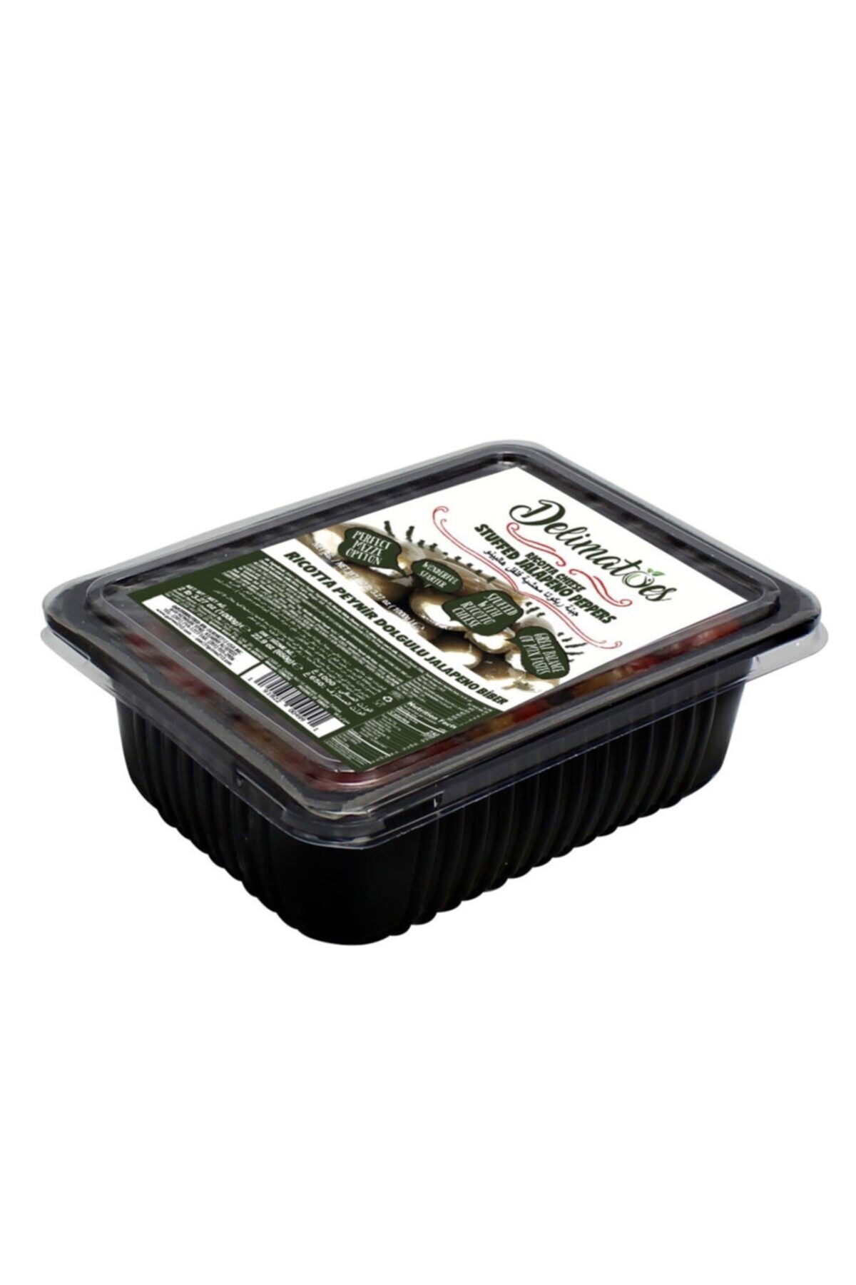 DELIMATOES Jalepeno Biber Turşusu, Peynir Dolgulu, Meze (6 Adet X 1000gr)