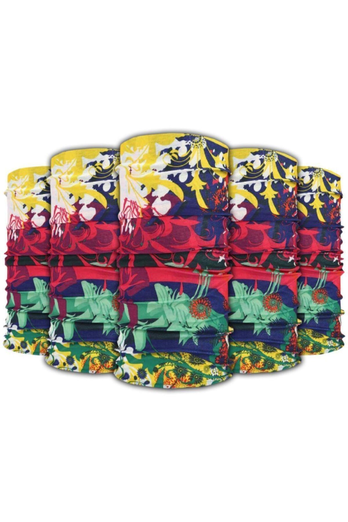 Knmaster Morris Buff Bandana Boyunluk Maske Saç Bandı 5'li Paket