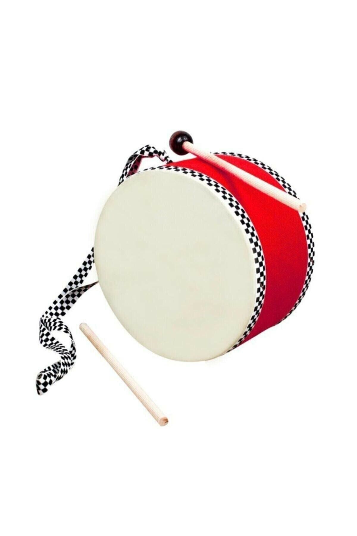BURDANEVE Çocuk Davulu Hayvan Derili 18 Cm Tokmak+çubuk