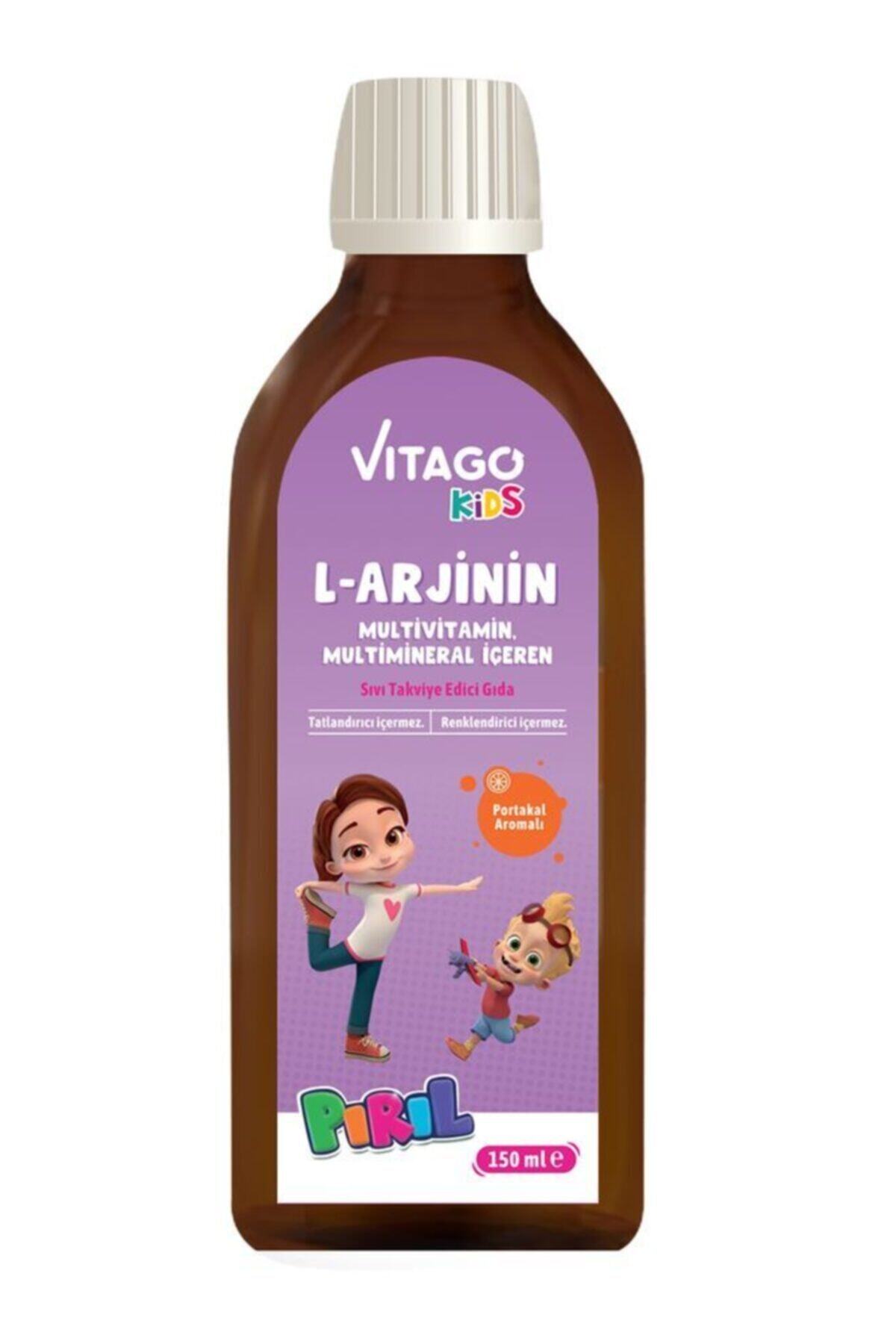 Vitago Kids Pırıl L-arjinin Multivitamin Multimineral İçeren Sıvı Takviye Edici Gıda