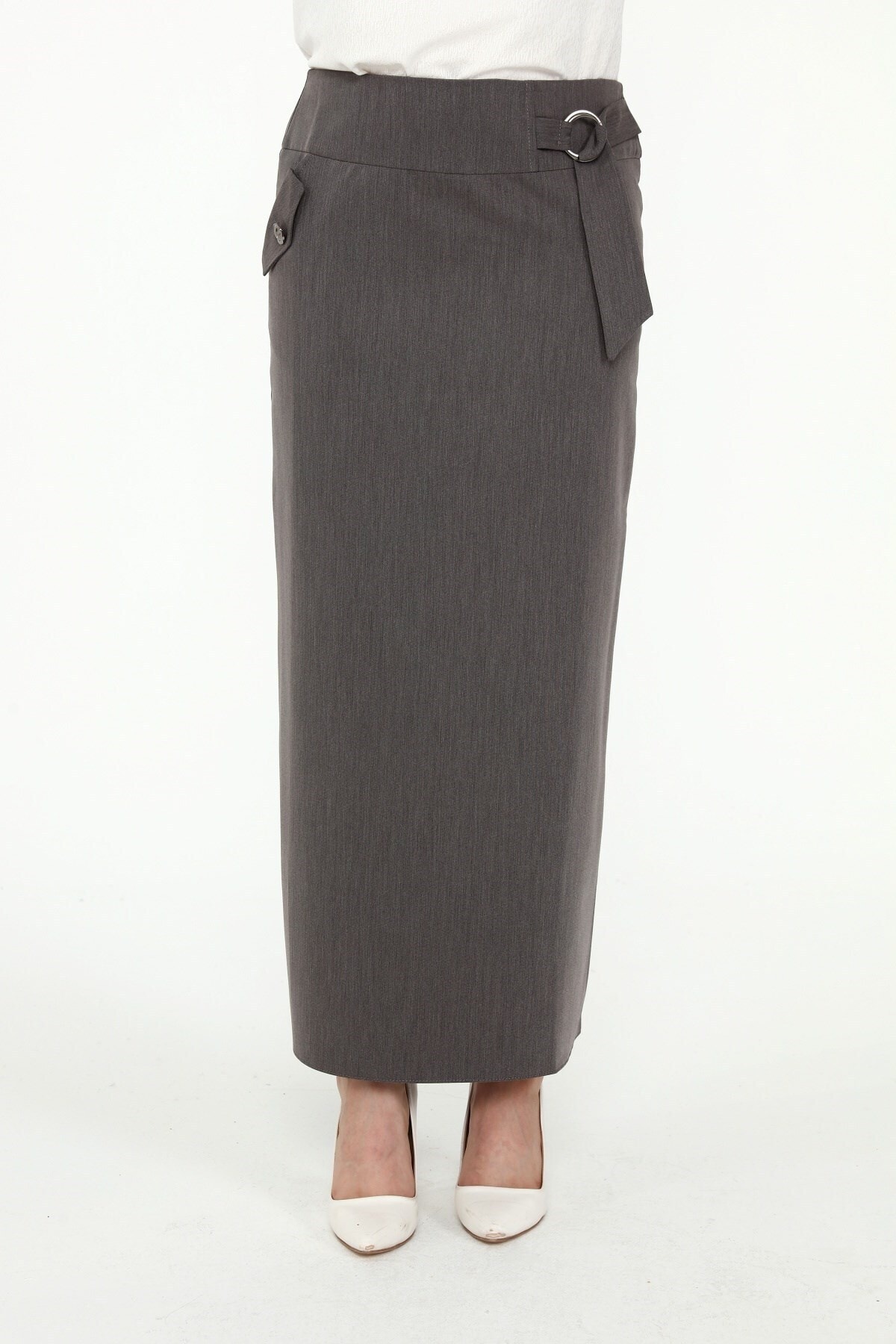 apsen Kadın Cep Detaylı Poliviskon Kalem Etek 2107/95