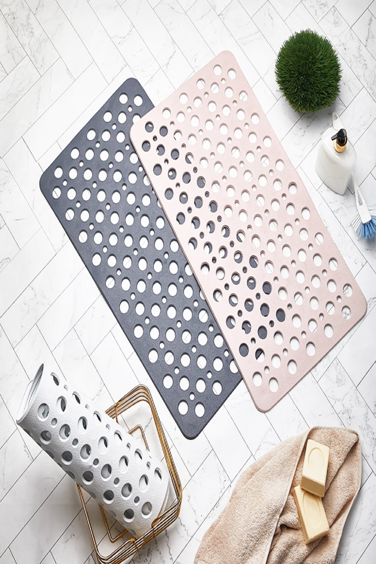 müzeyyen Kaydırmaz Banyo Duş Küvet Paspası - Banyo Kaydırmazı - Antrasit