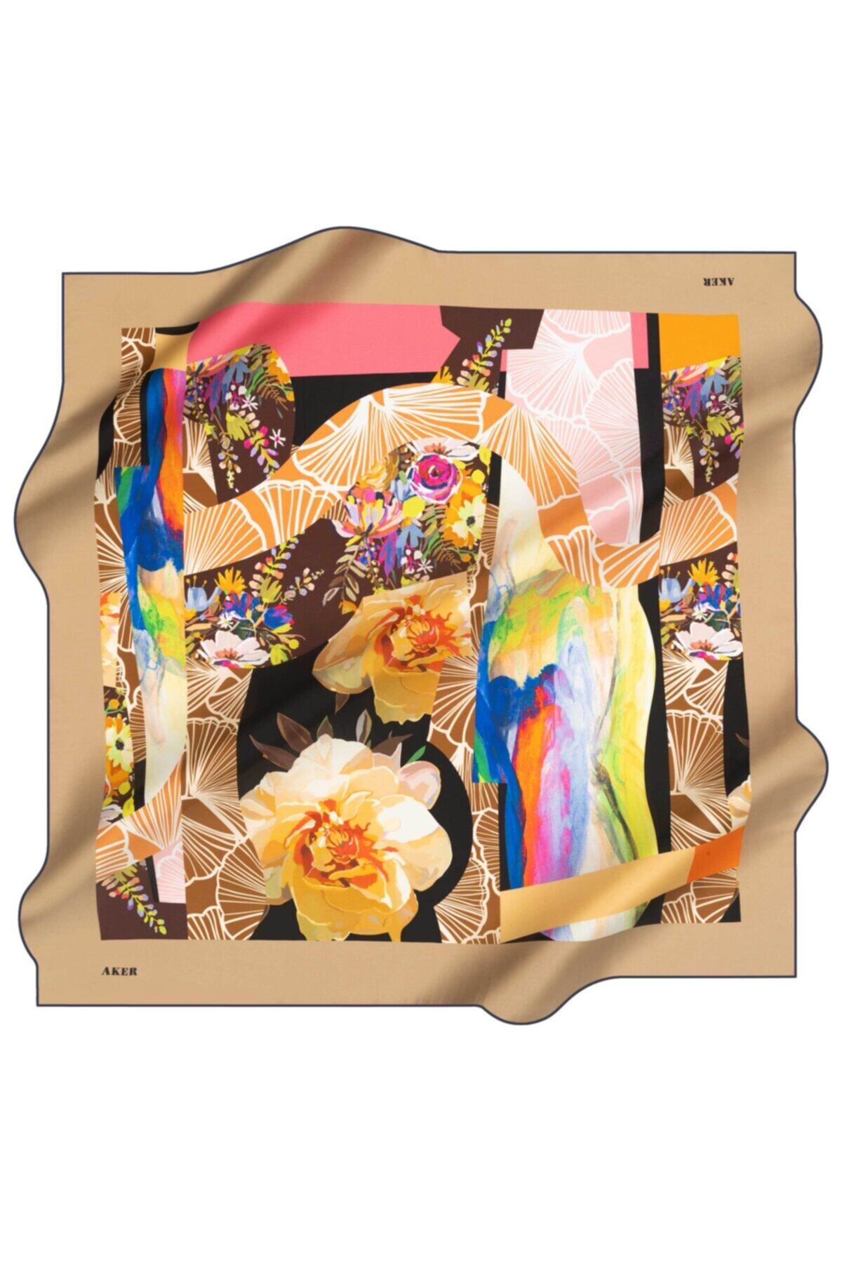 Aker Kadın Ipek Saten Eşarp 90x90 8310701-323