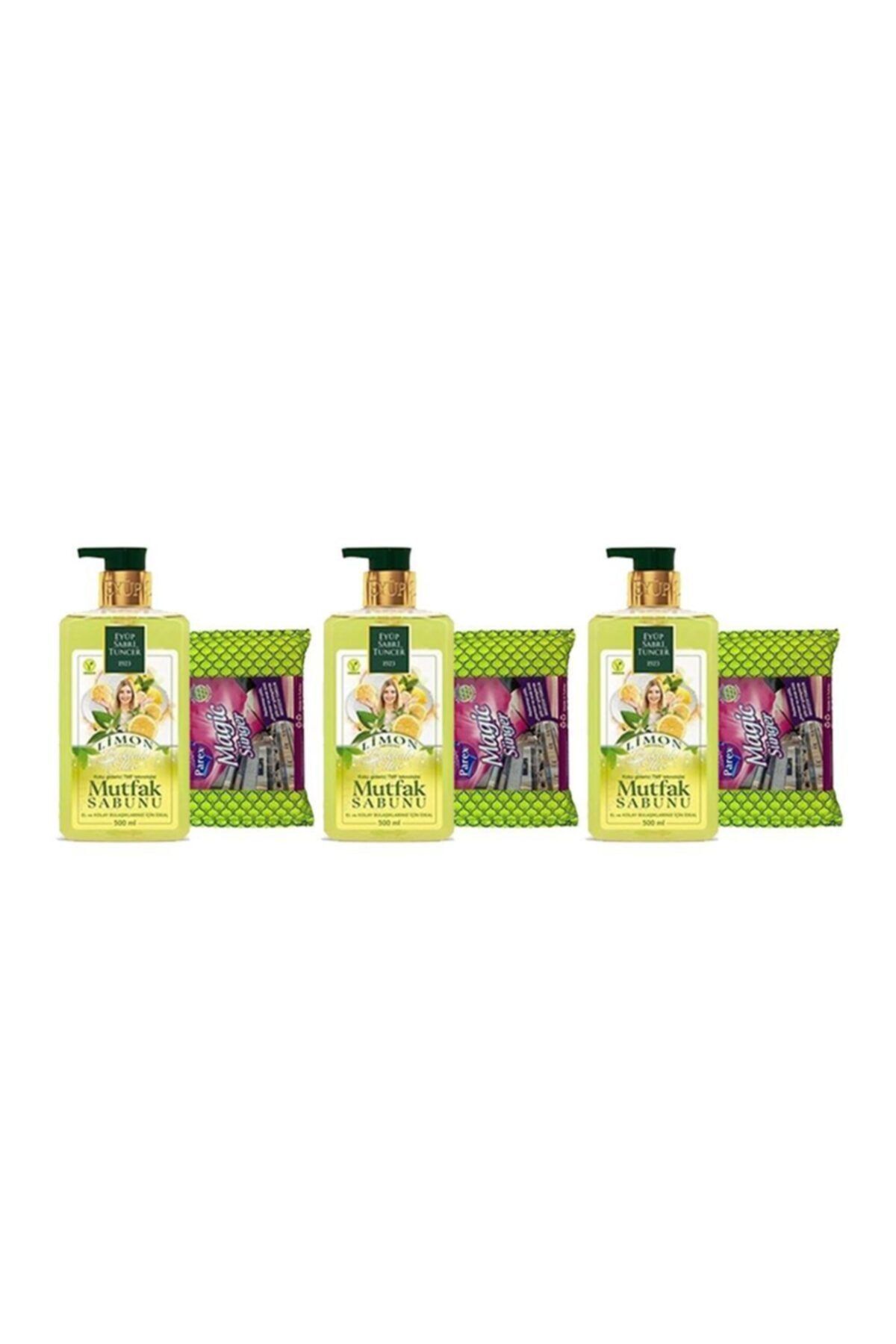 Eyüp Sabri Tuncer Limon Aromalı Mutfak Sabunu 500 Ml + Magic Sünger X 3 Adet