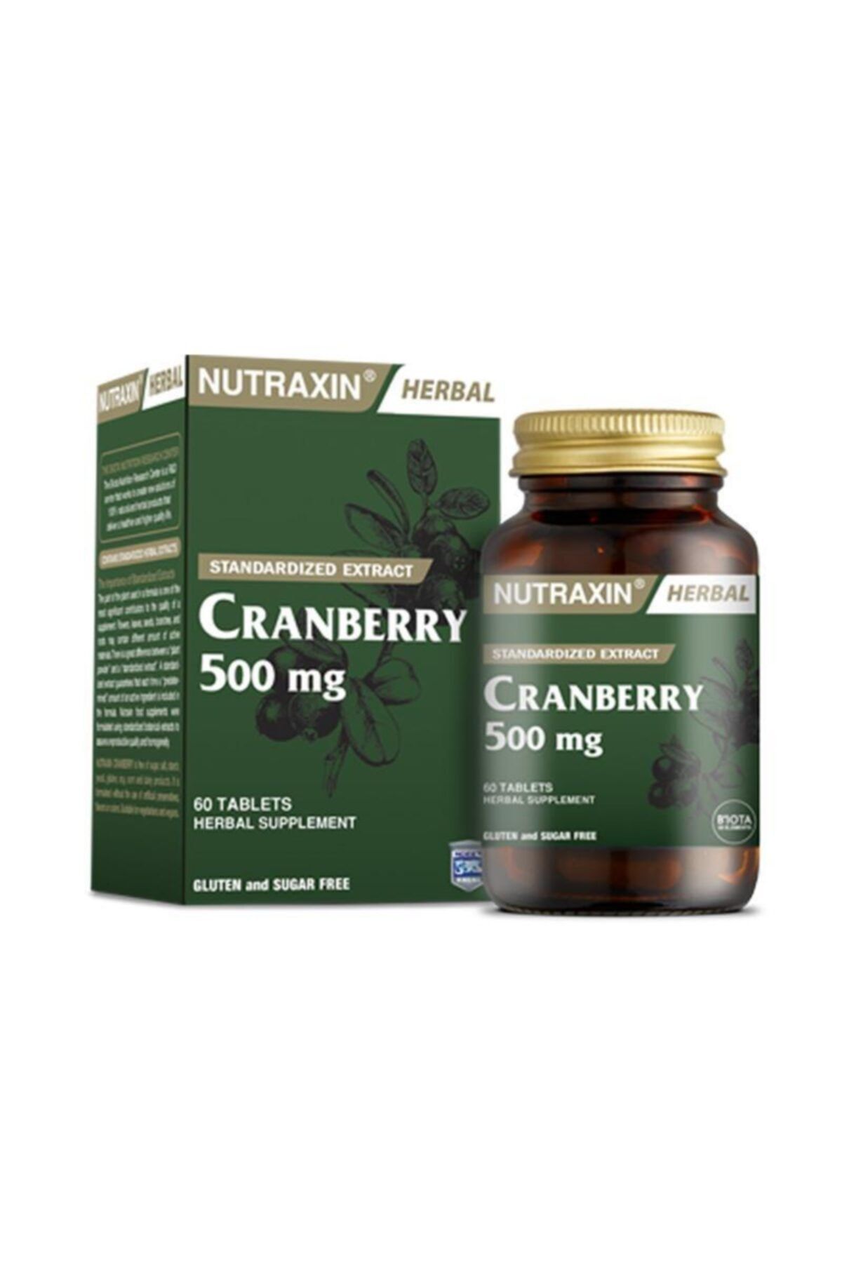 Nutraxin Cranberry 500 Mg Takviye Edici Gıda 60 Tablet