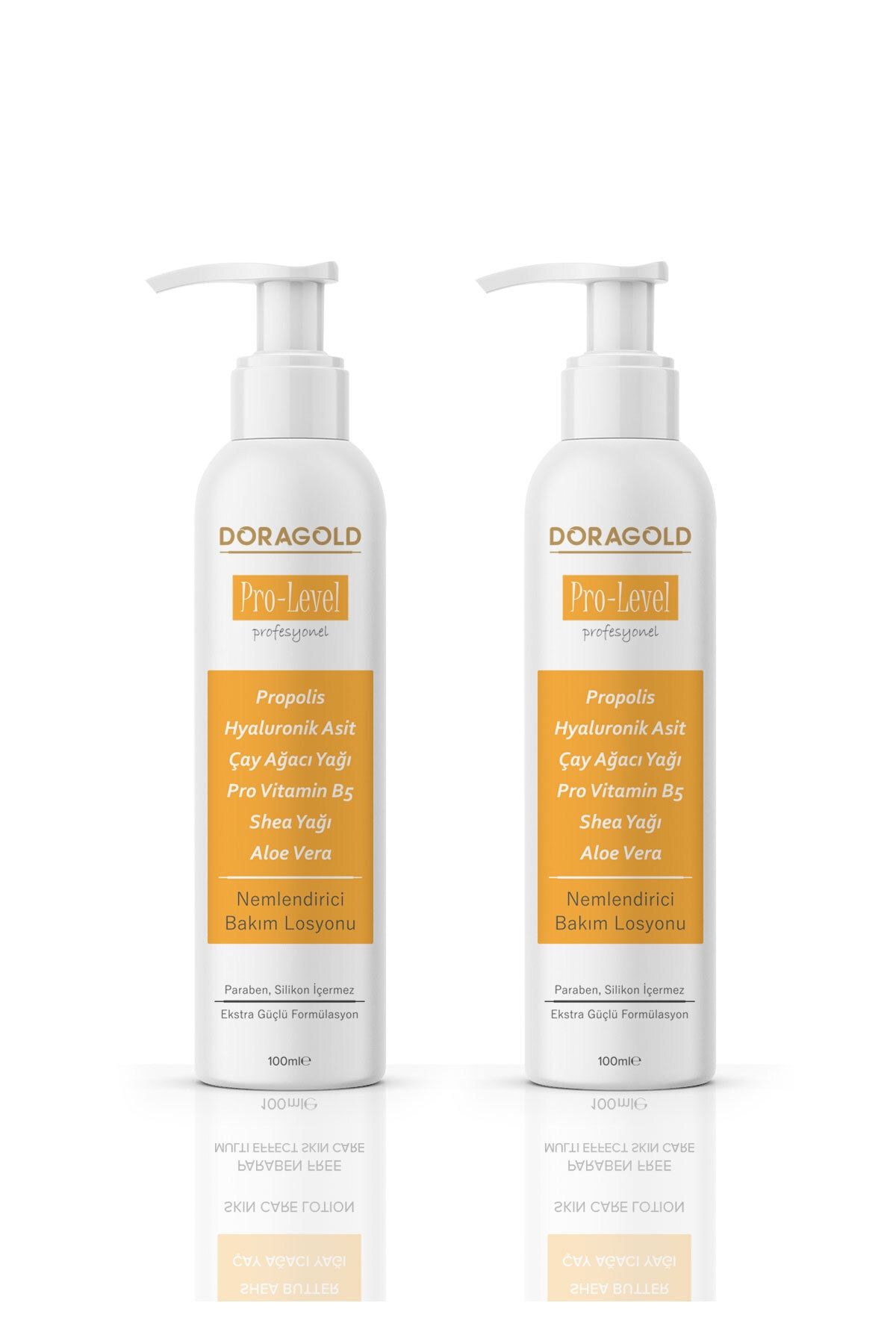 Doragold Pro Level Nemlendirici Krem Losyon Propolis Hyalüronik Asit Aloevera B5 Kuru Ciltler Yüz Vücut 2'li