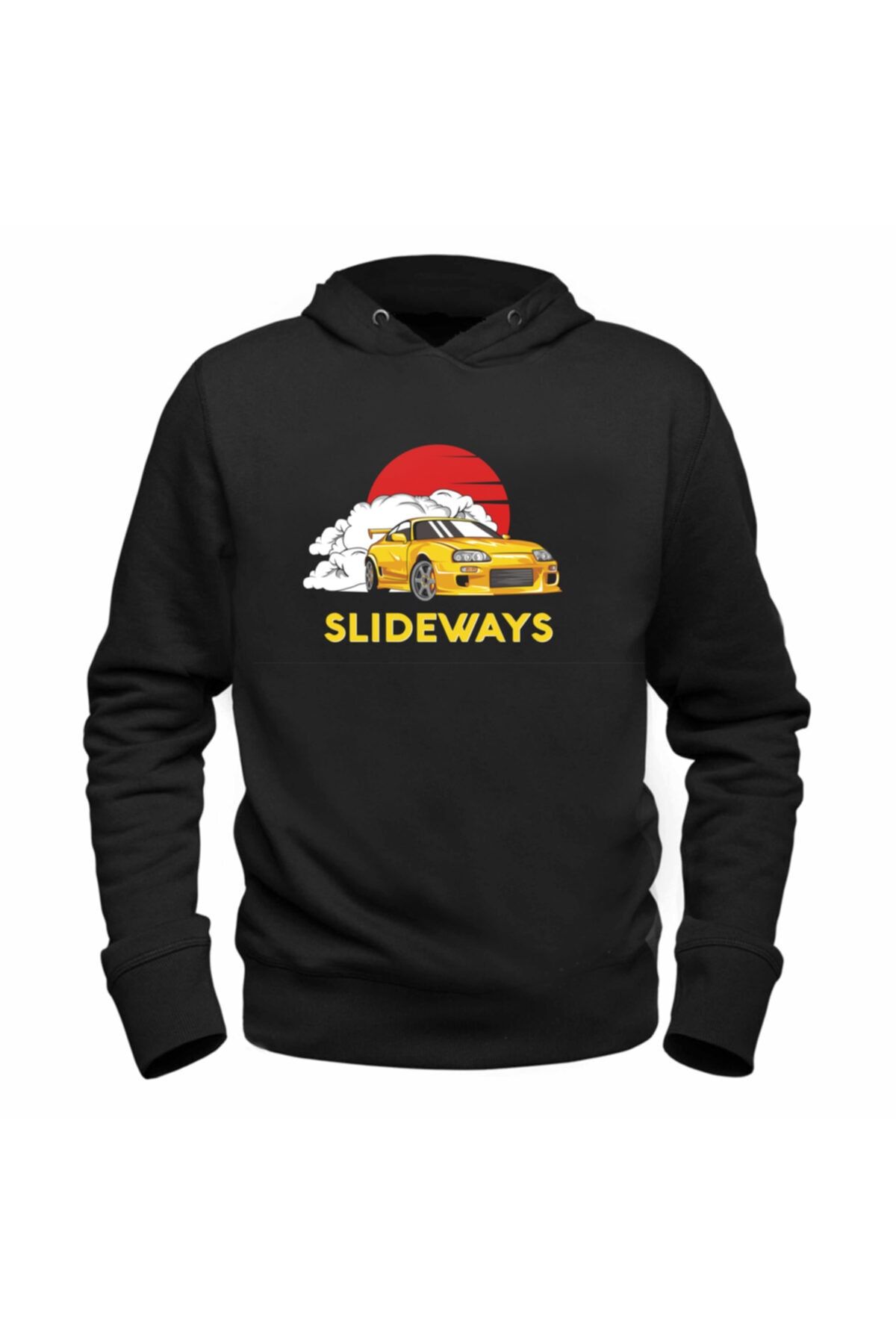 Alfa Tshirt Araba Nissan Tasarımlı Baskılı Siyah Sweatshirt