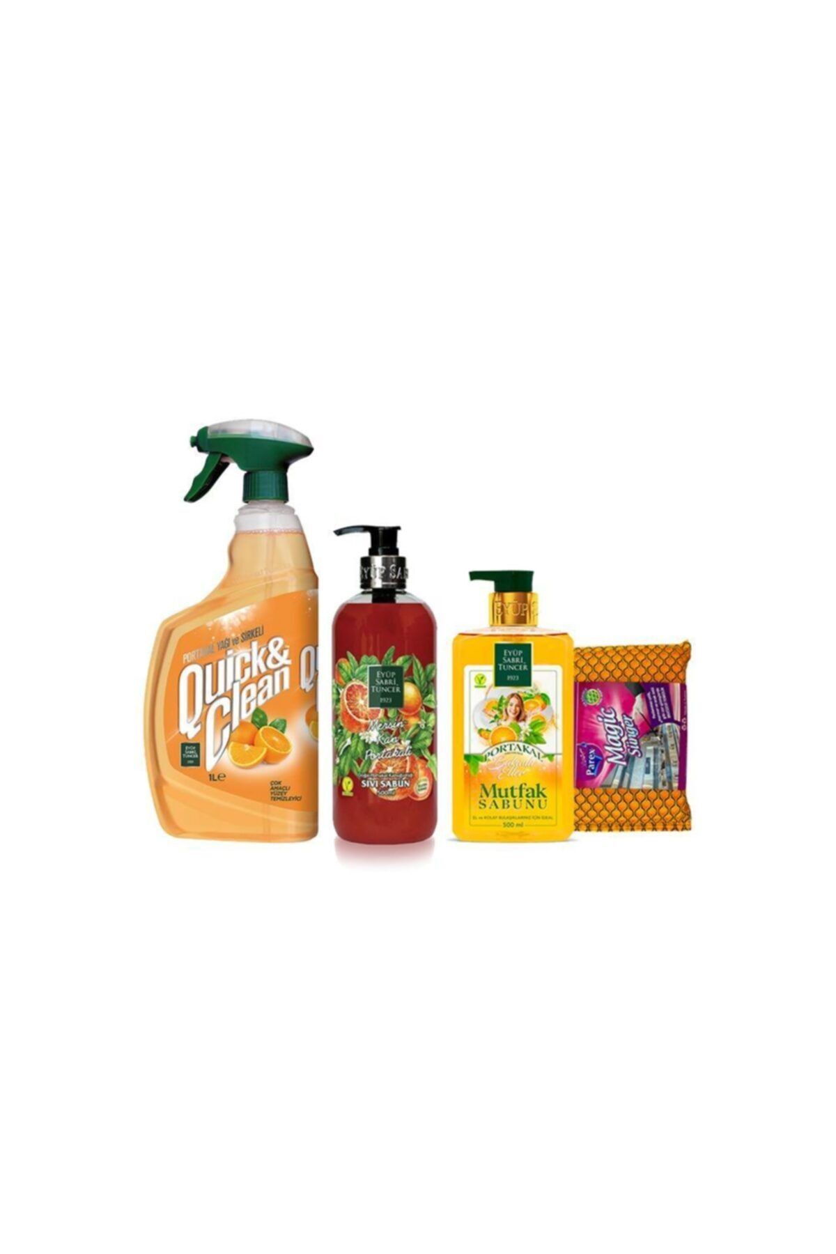 Eyüp Sabri Tuncer Quick Clean Portakal 1 Lt, Portakallı Sıvı Sabun 500 Ml, Portakallı Mutfak Sabunu