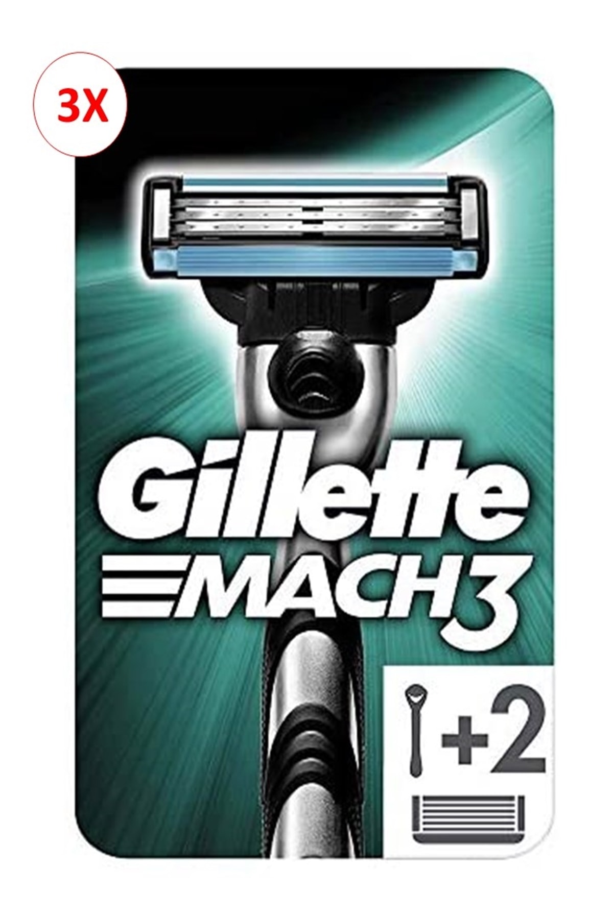 Gillette Mach-3 Tıraş Makinesi X3adet + 6 Yedek Başlık