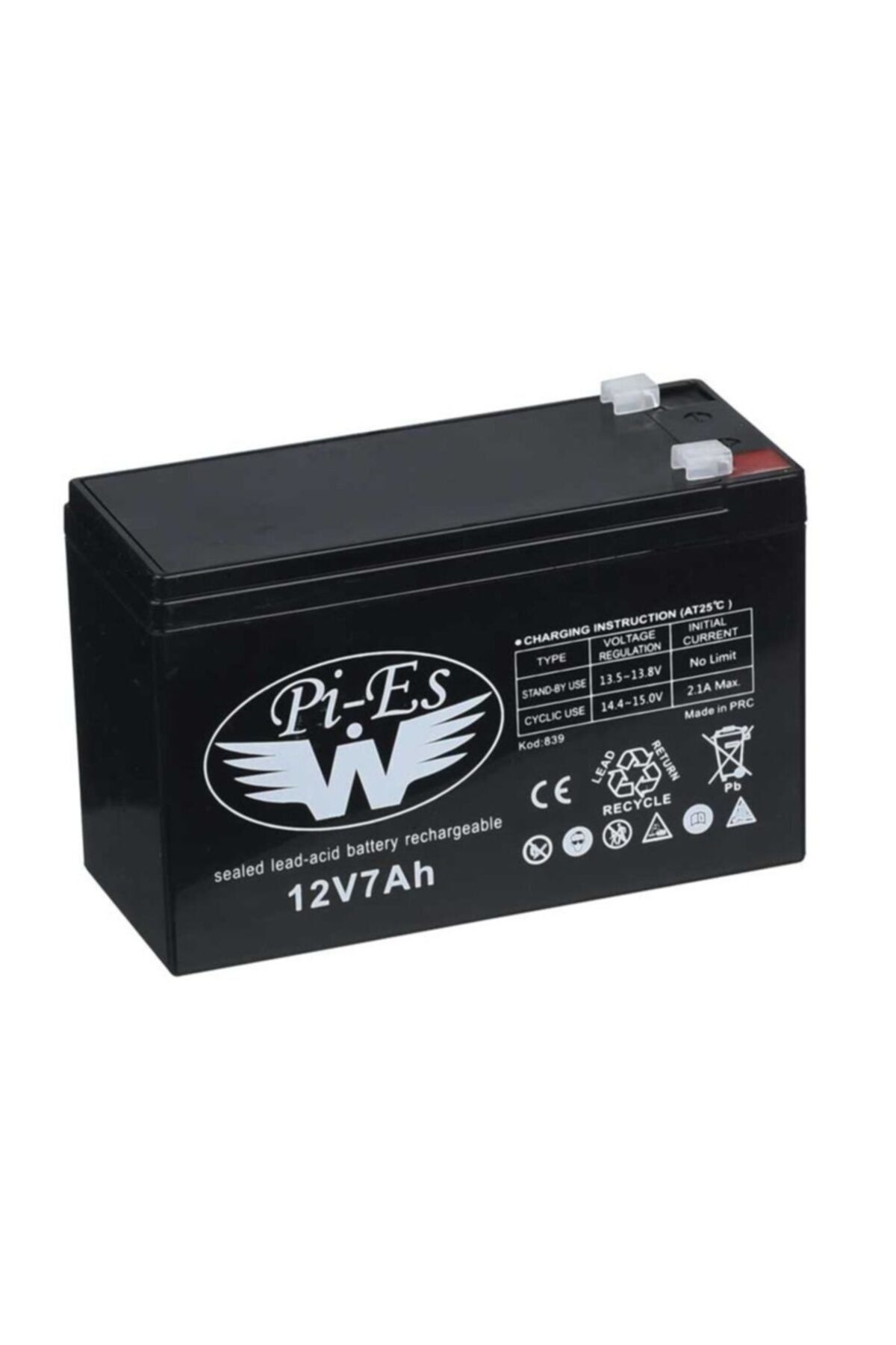 pies 12v 7ah Akü - Oyuncak Araba - Alarm - Ups