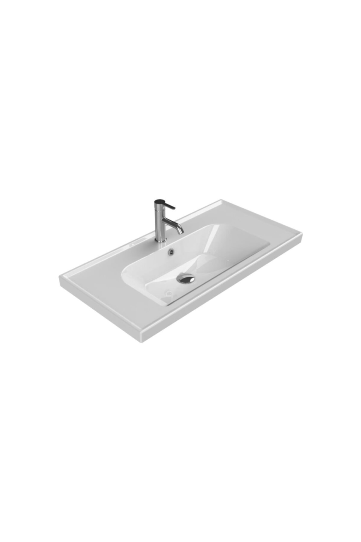 TURKUAZ Frame 90 Cm Etajerli Lavabo