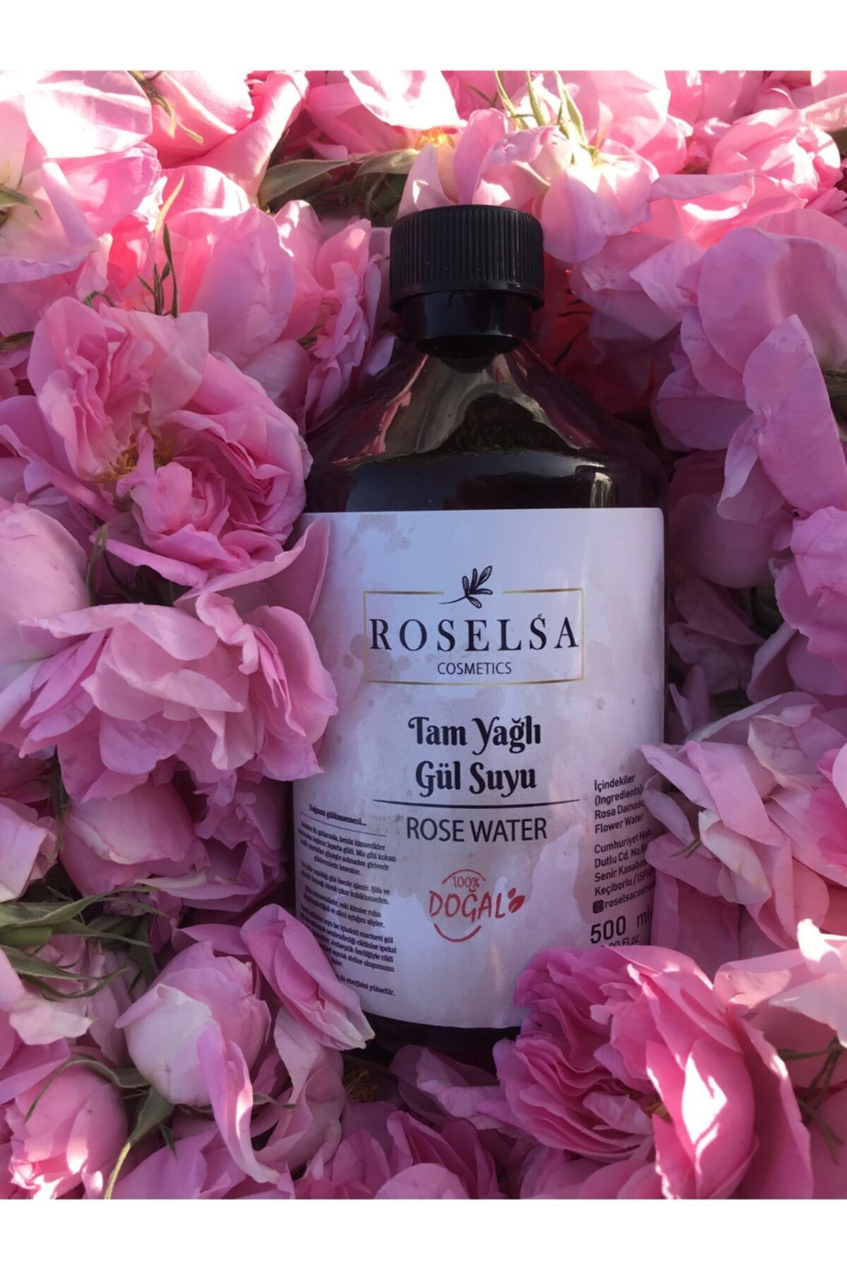 RoselsaCosmetics Roselsa Tam Yağlı Gülsuyu 500 ml