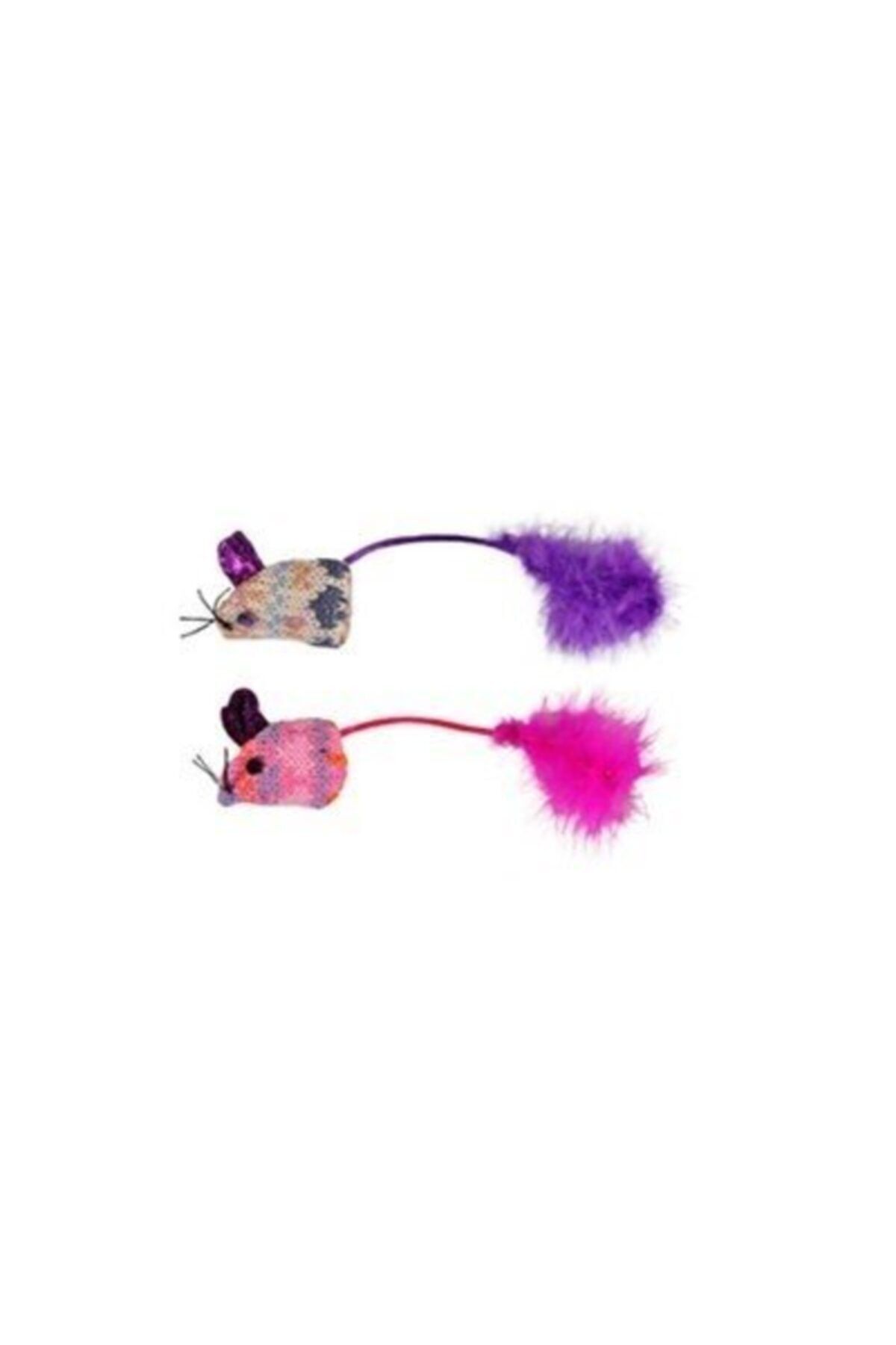 Flamingo Mohaire Tüylü Fare Kedi Oyuncağı 2 Li