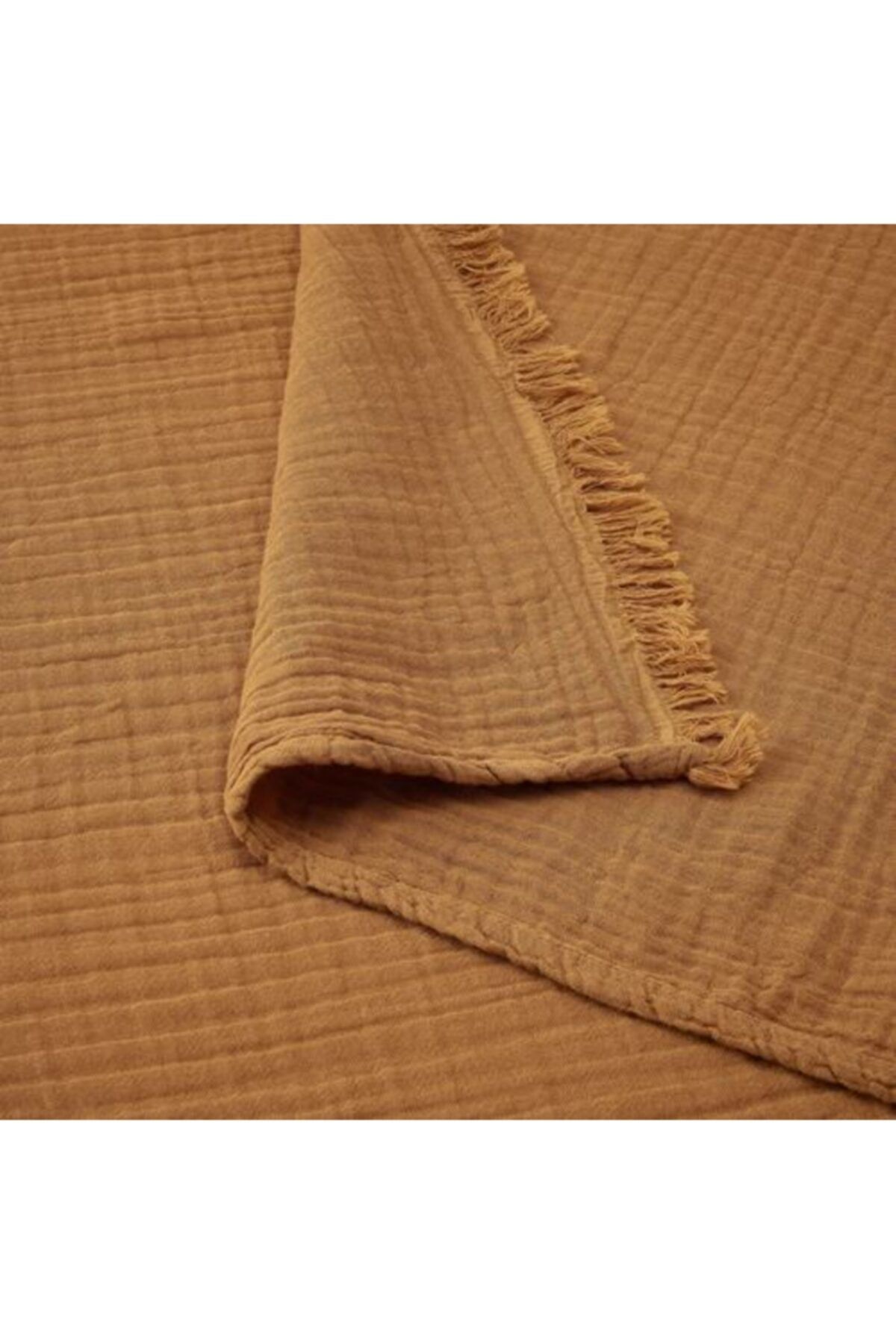 IKEA Tek Kişilik Koltuk-diz Üzeri Örtüsü,yatak Örtüsü 150x200 Cm Meridyendukkan Koyu Hardal Renk Örtü