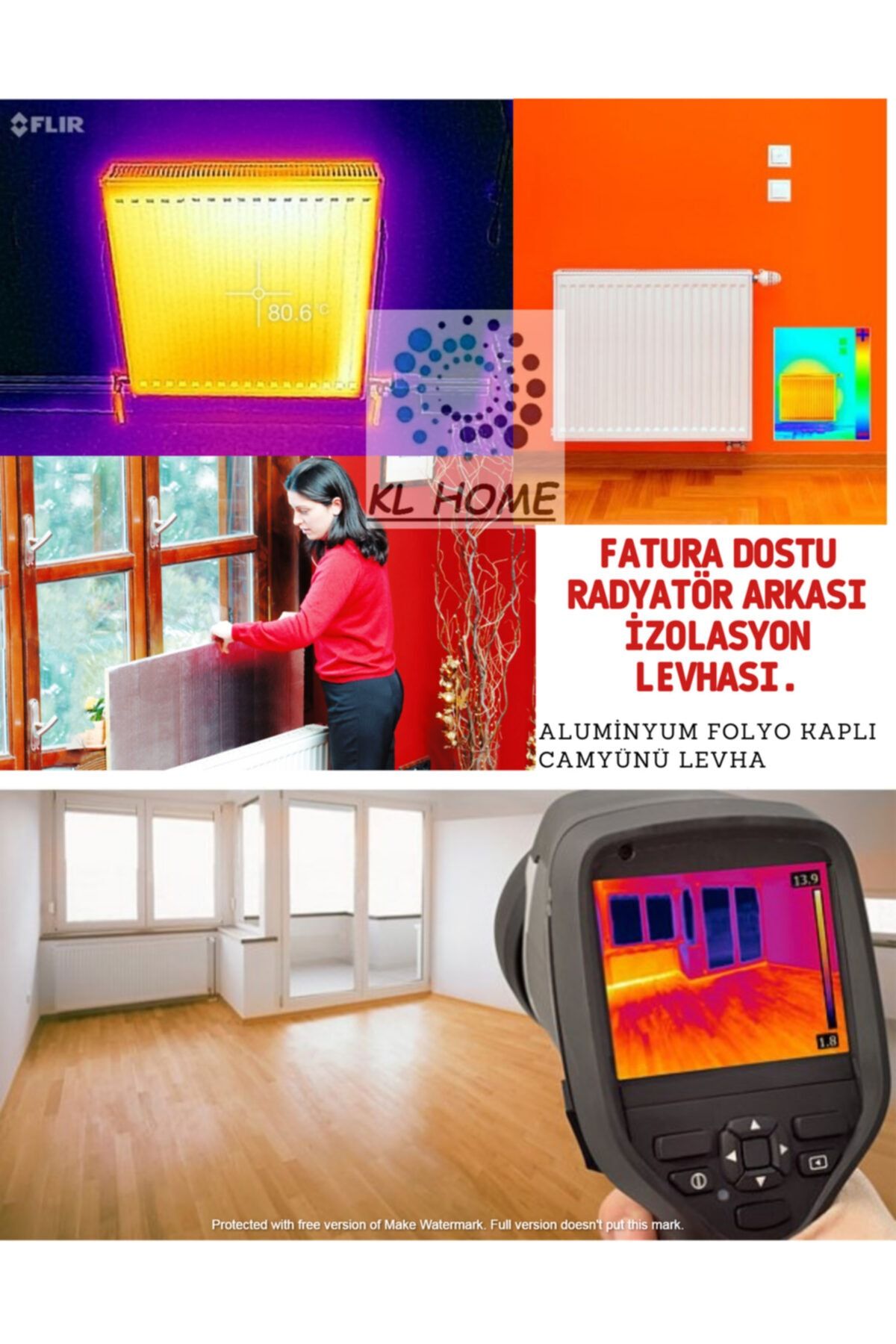 İzocam Izopan Izolasyon (soba-petek Arkası-kombi Dolabı Içi) 50*90 1 Adet
