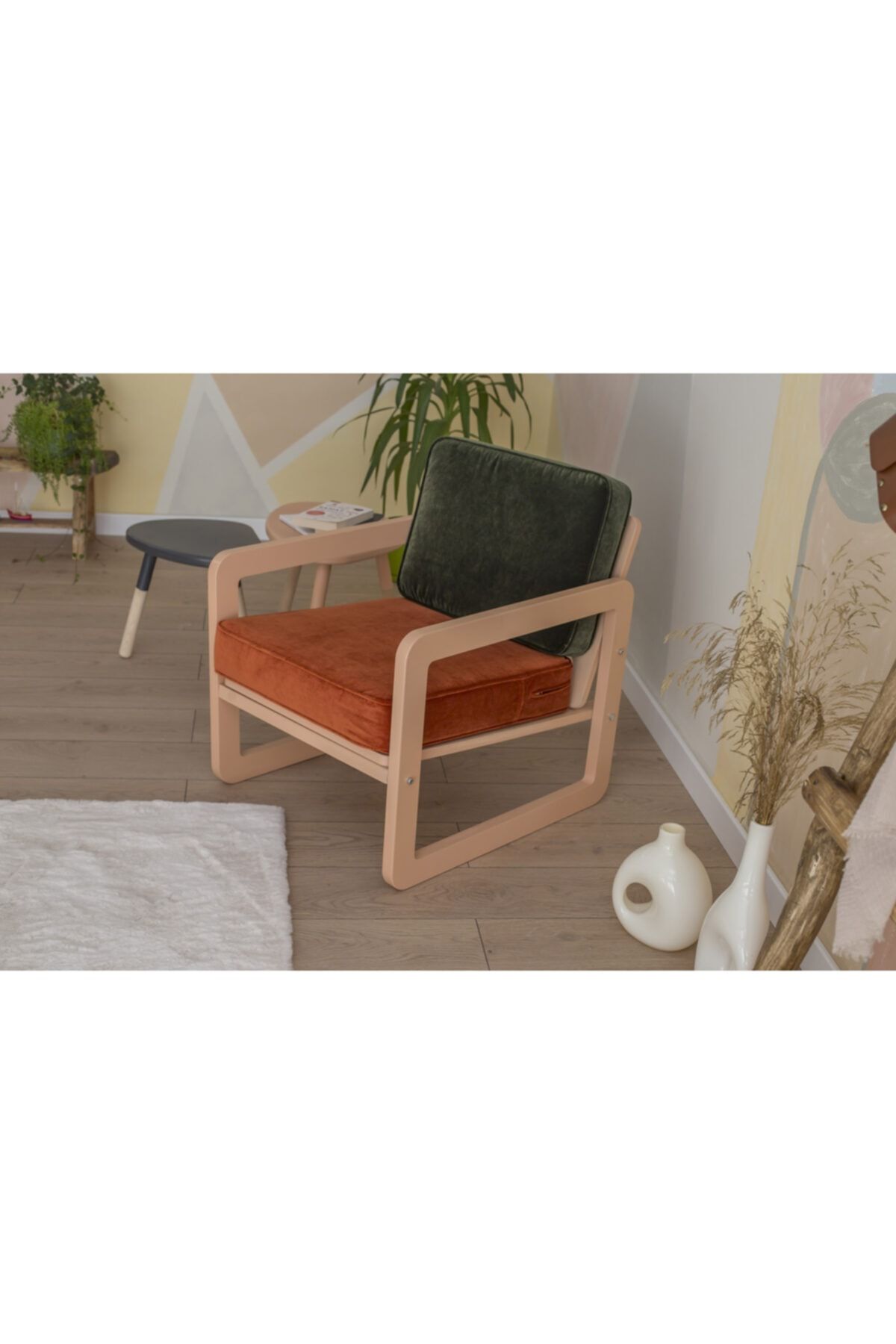 Quppa Home İskandinav Berjer Tekli Koltuk Renkli ,