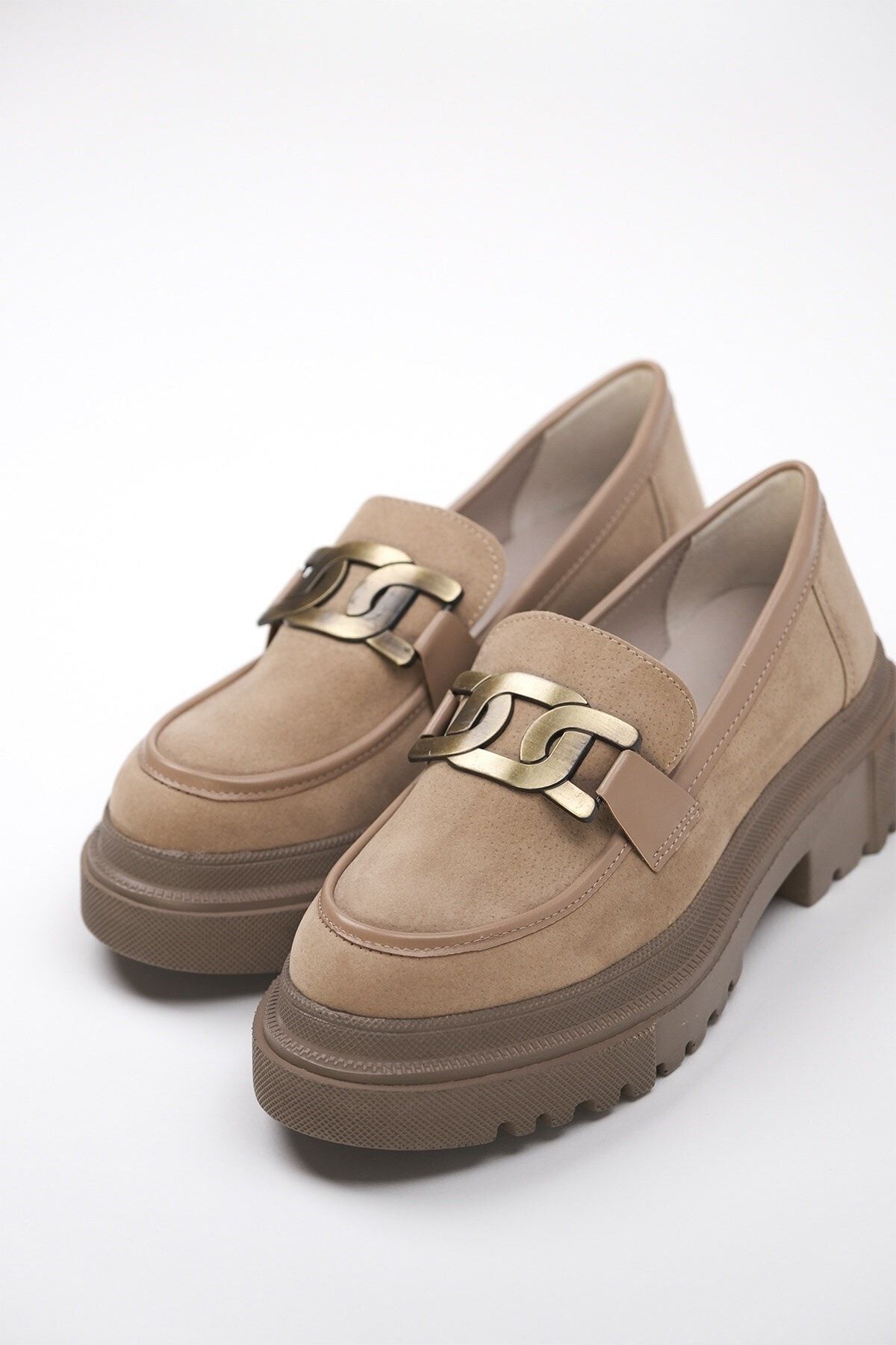 LuviShoes Jaen Vizon Süet Kadın Günlük Ayakkabı