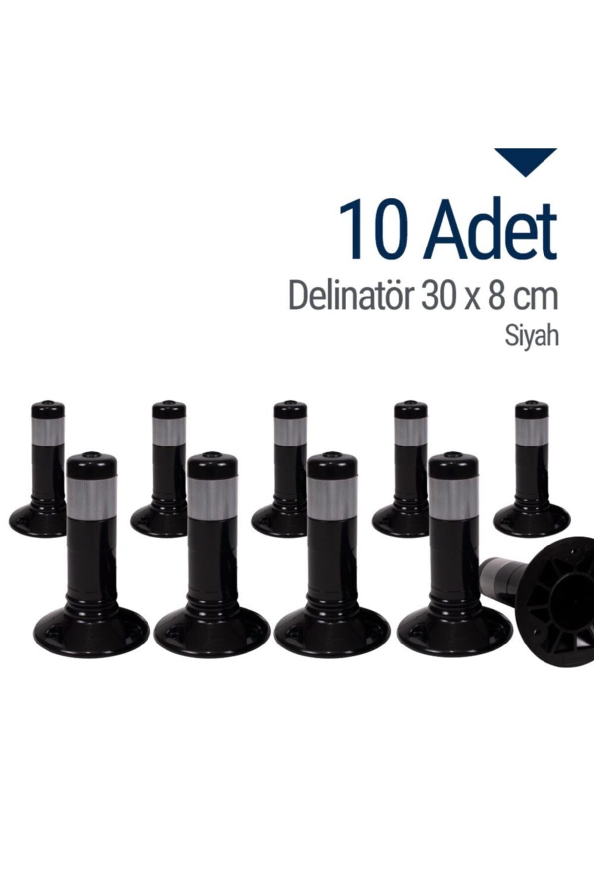 İleri Trafik Delinatör 30 X 8 Cm Siyah 10 Adet, Esnek Duba