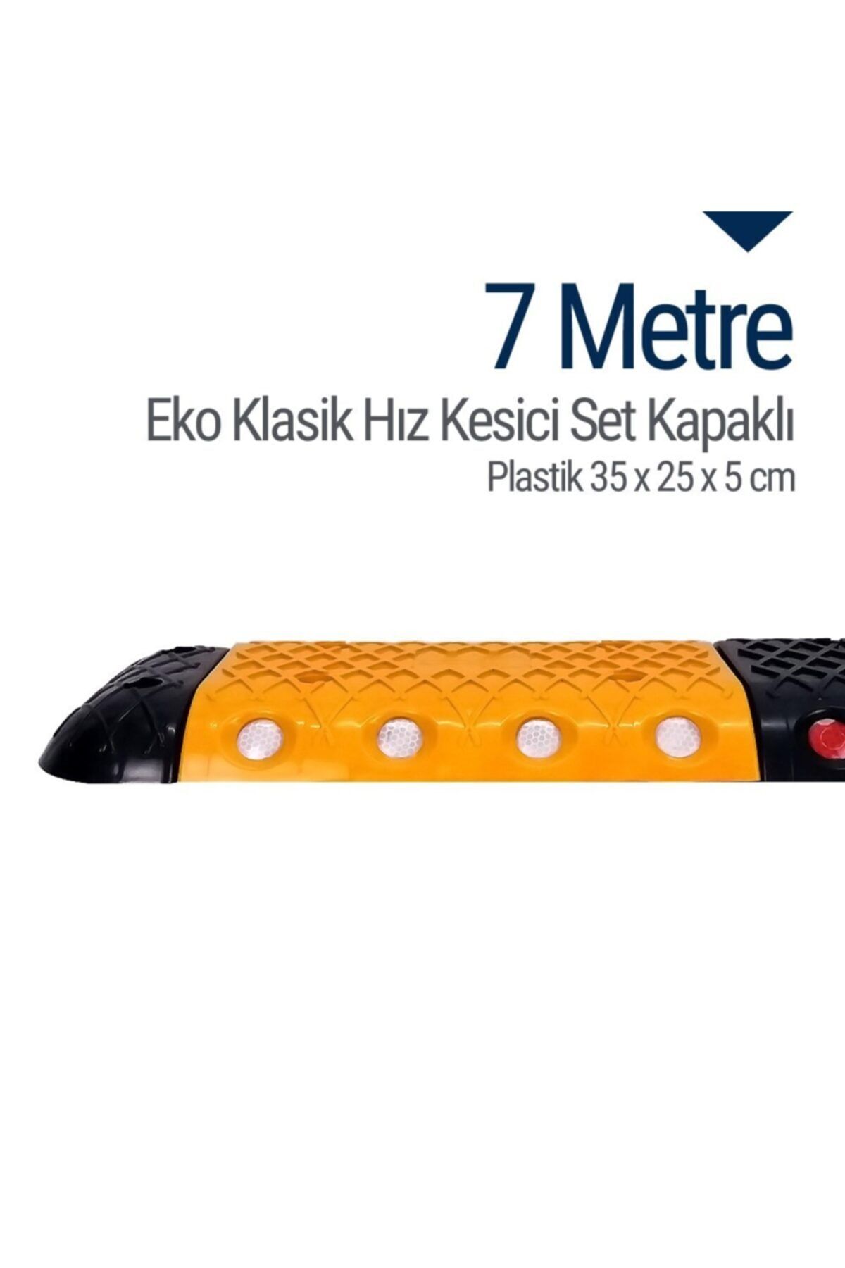 İleri Trafik Eko Klasik Hız Kesici Set Kapaklı Plastik, Yol Kasisi 7 Metre