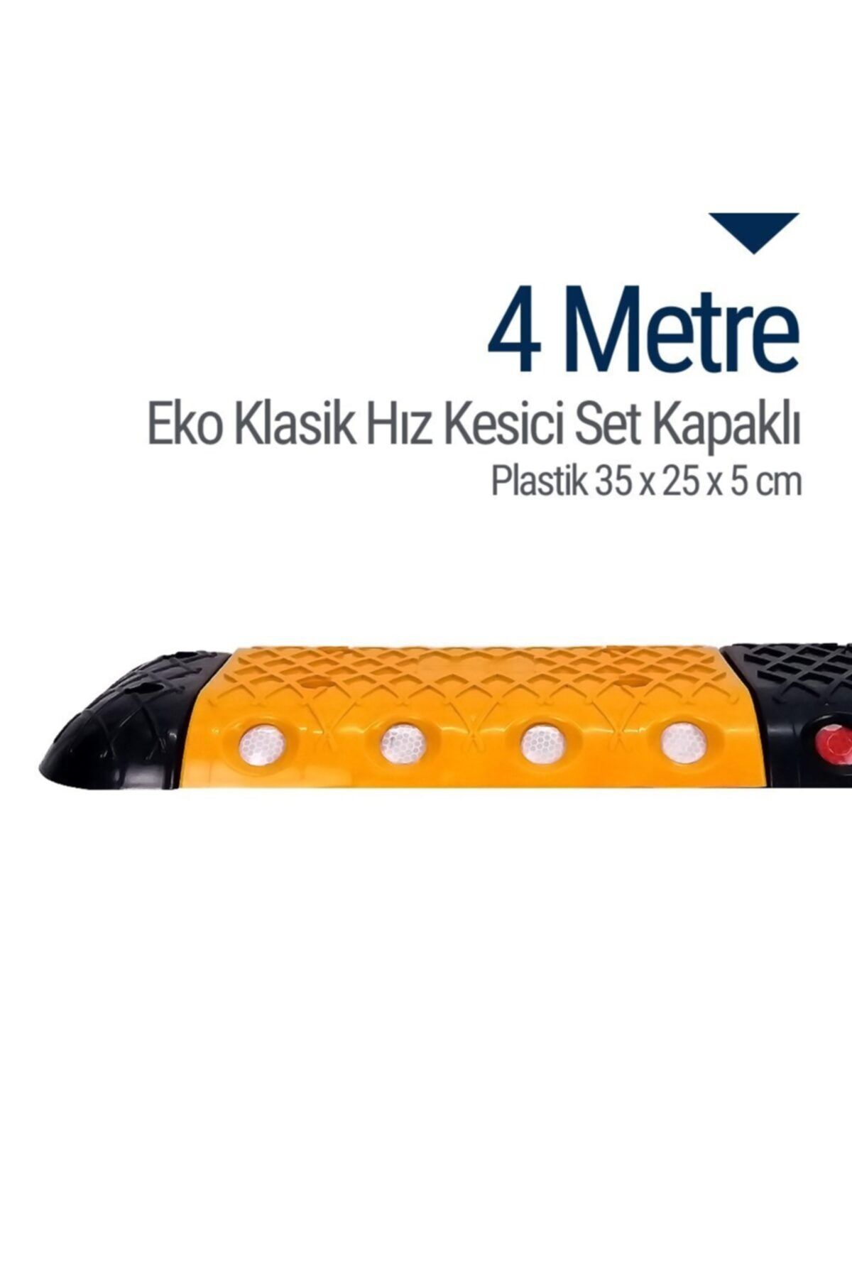 İleri Trafik Eko Klasik Hız Kesici Set Kapaklı Plastik, Yol Kasisi 4 Metre
