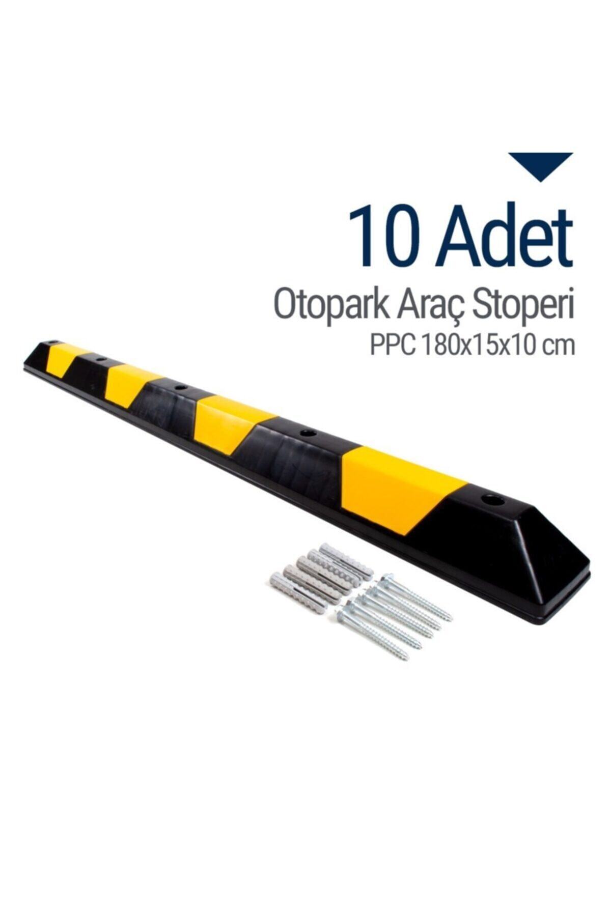 İleri Trafik Oto Park Araç Stoperi Ppc 180x15x10 Cm 10 Adet