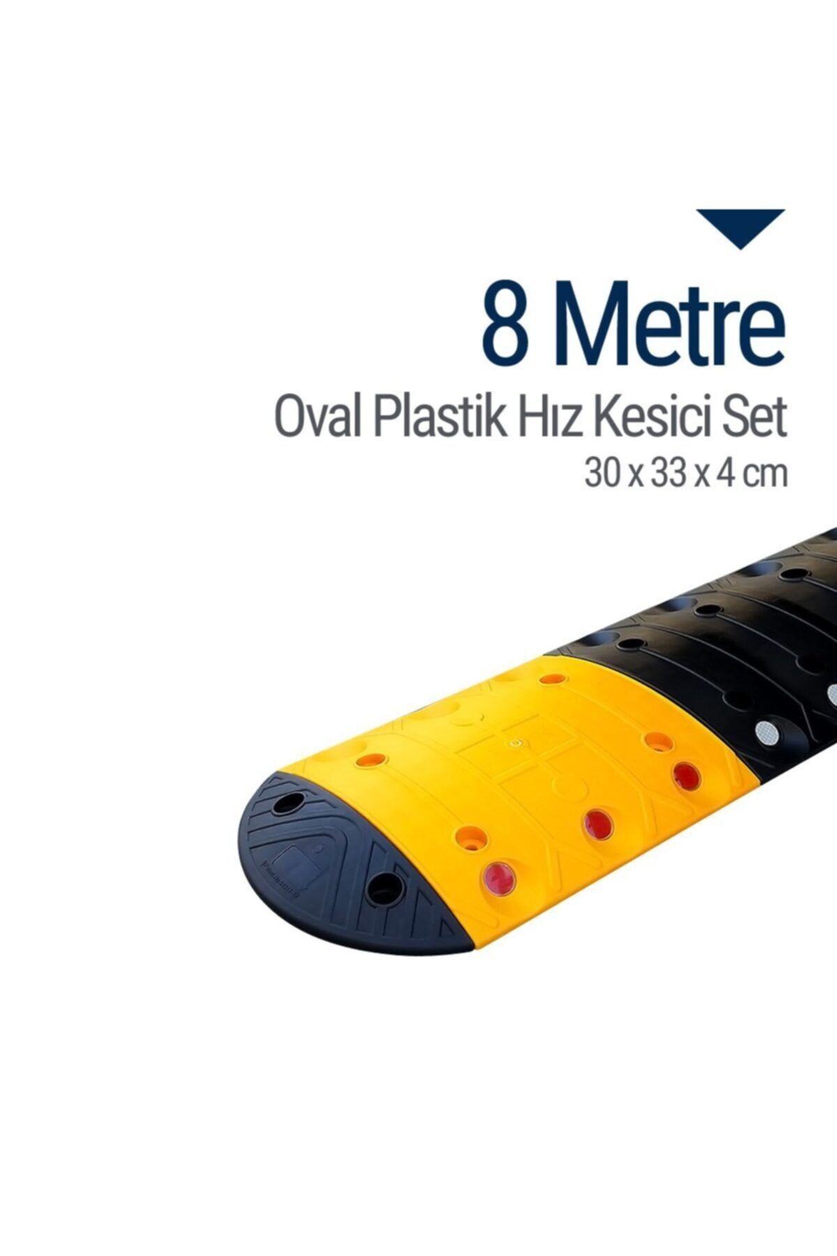 İleri Trafik Oval Plastik Hız Kesici Set, Yol Kasisi 8 Metre