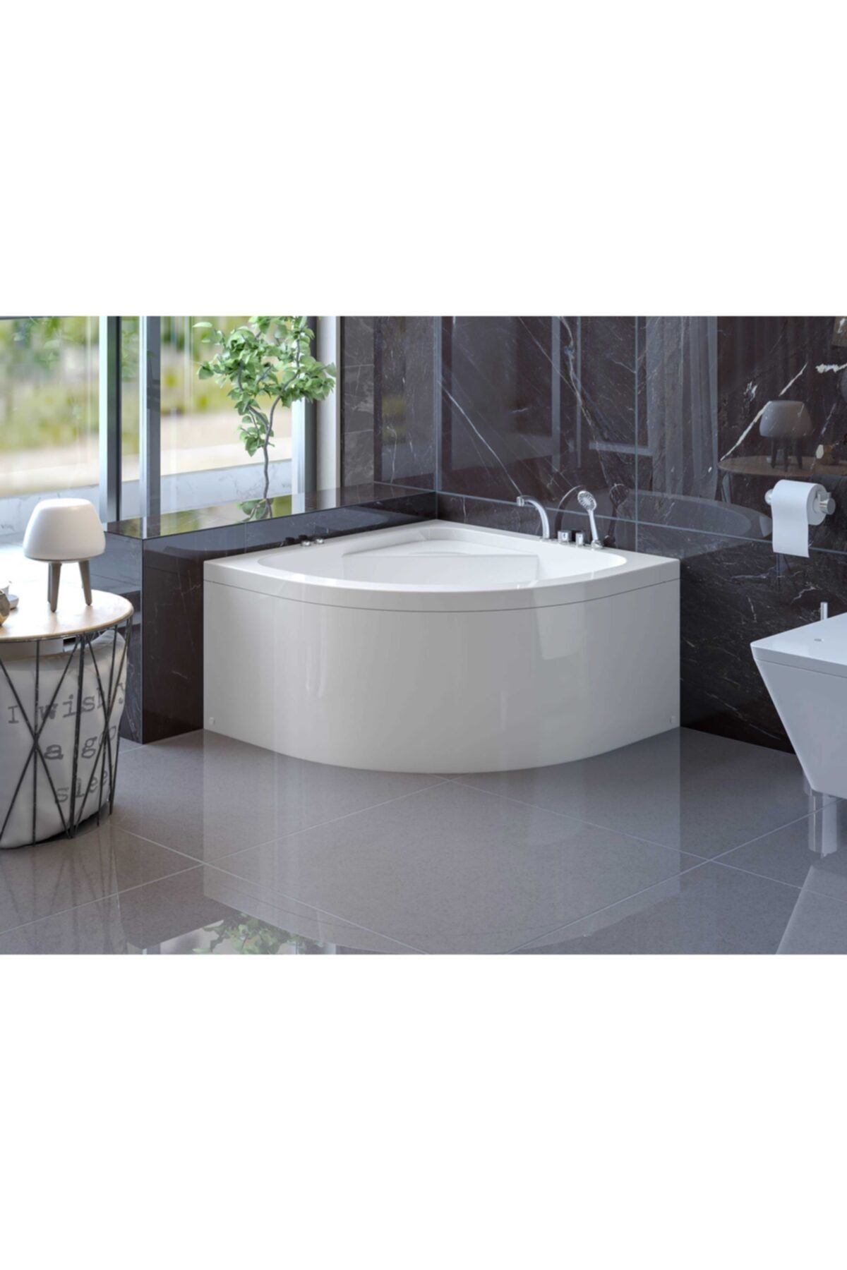 Stina Pino 90x90 Oval Oturmalı Mini Küvet