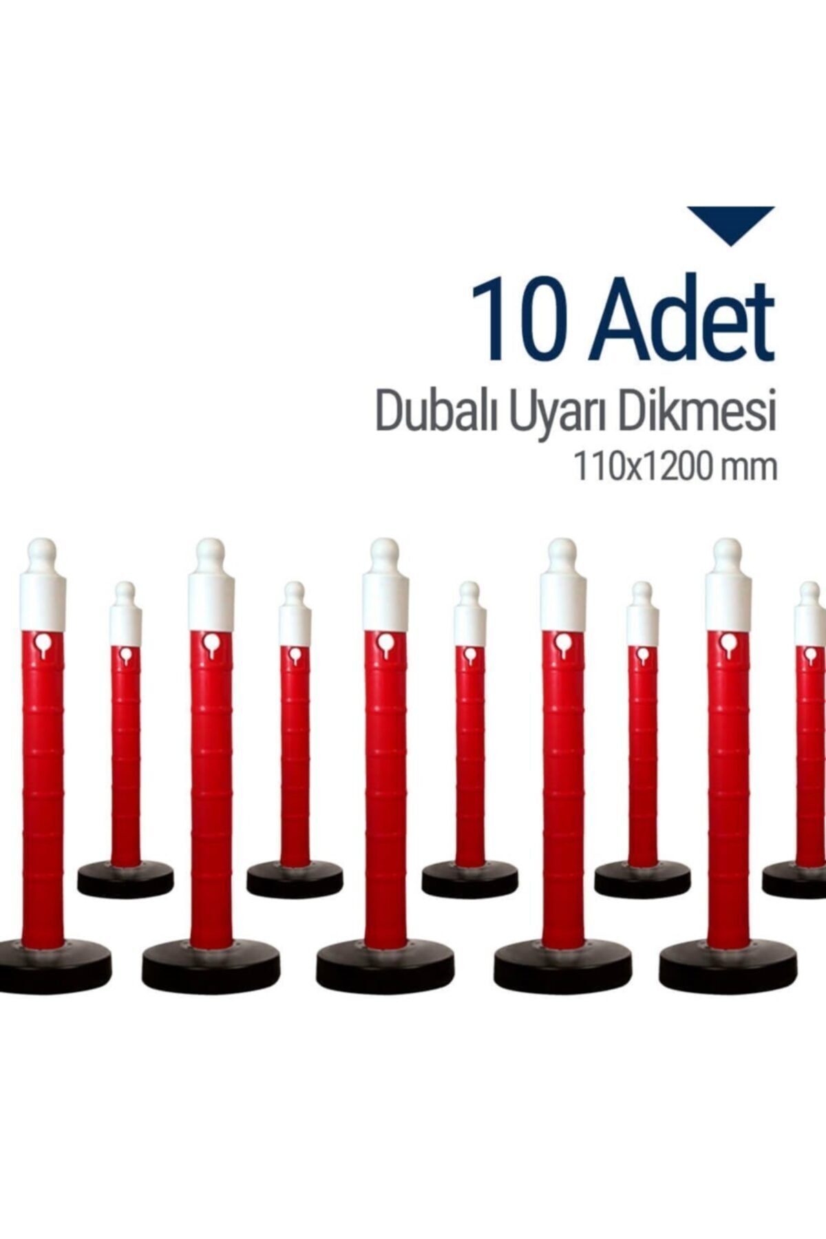 İleri Trafik Dubalı Uyarı Dikmesi 110x1200 Mm 10'lu Set