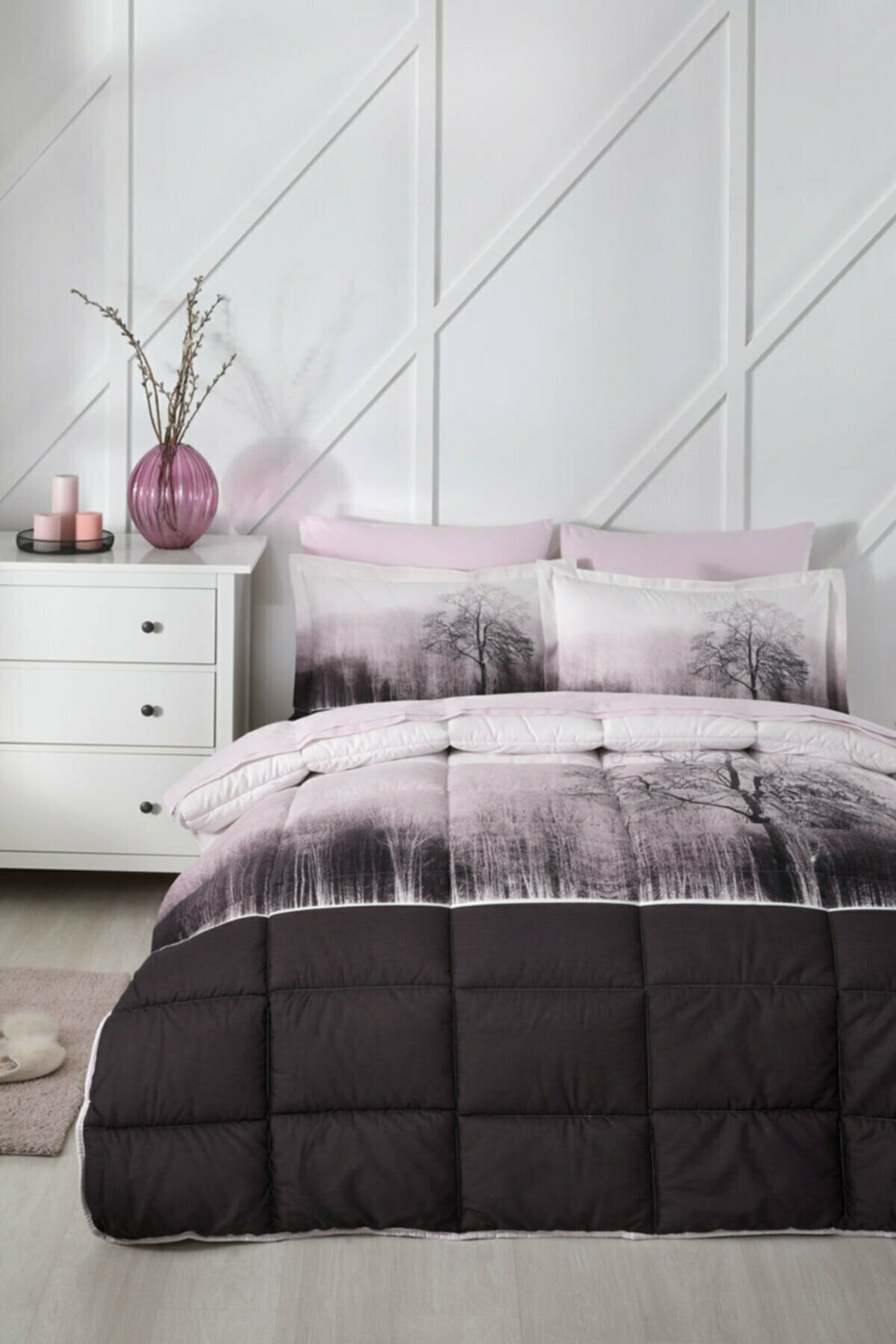 Özdilek Çift Kişilik Ranforce Uyku Seti Jungle Bordo