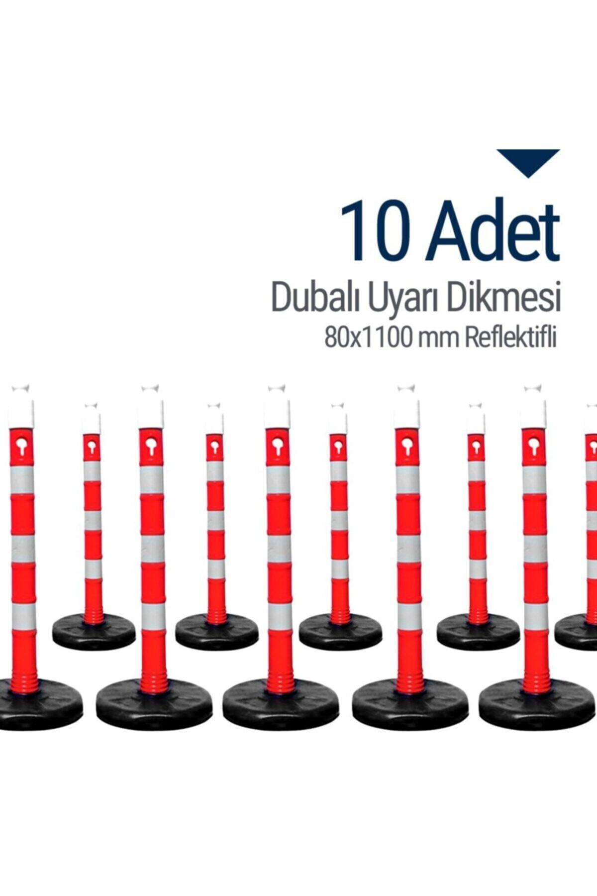 İleri Trafik Dubalı Uyarı Dikmesi 80x1100mm Reflektifli 10`lu Set
