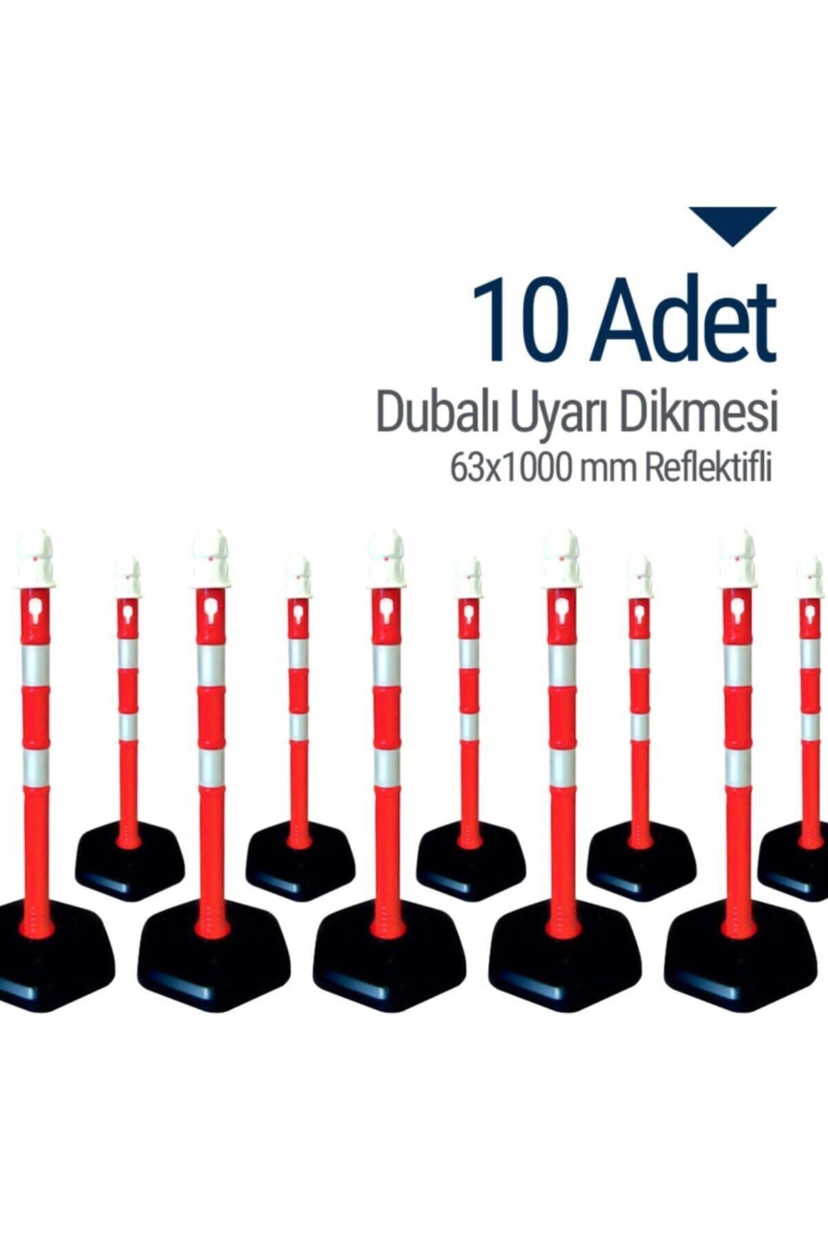 İleri Trafik Dubalı Uyarı Dikmesi 63x1000 Mm Reflektifli 10`lu Set