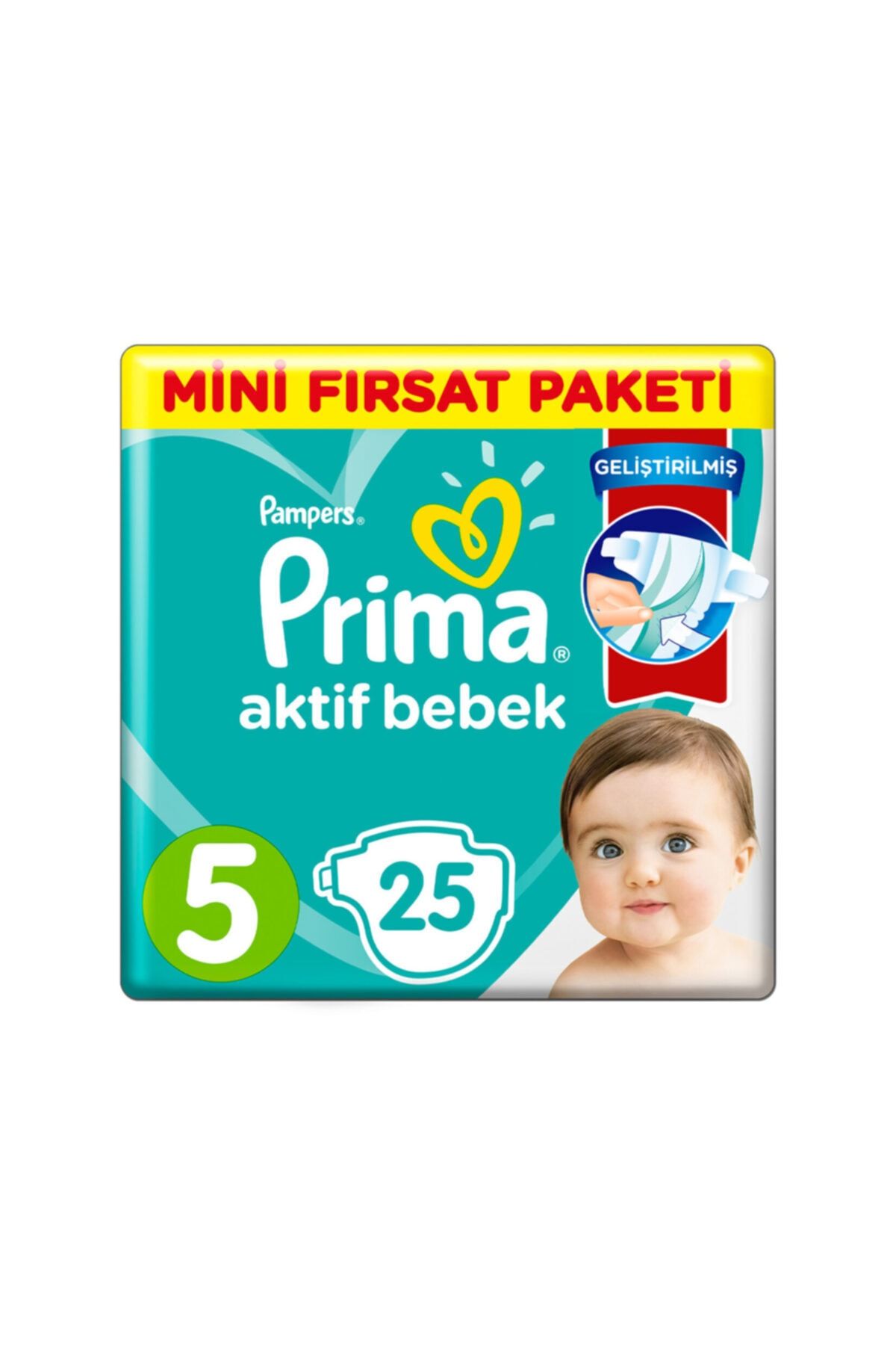 Prima Aktif Bebek Mini Fırsat Paketi 11-16 Kg 5 Beden 25'li