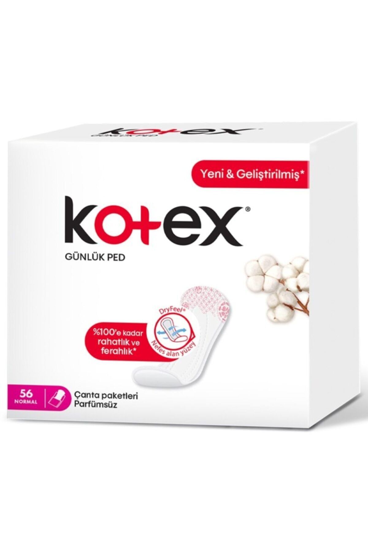 Kotex Günlük Ped Normal 56'lı