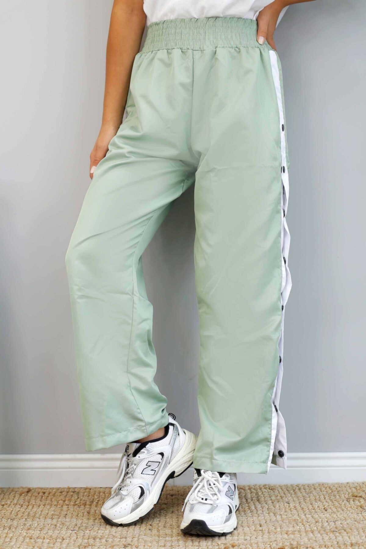 İmajButik Yan Çıtçıt Detaylı Eşofman Alt/mint