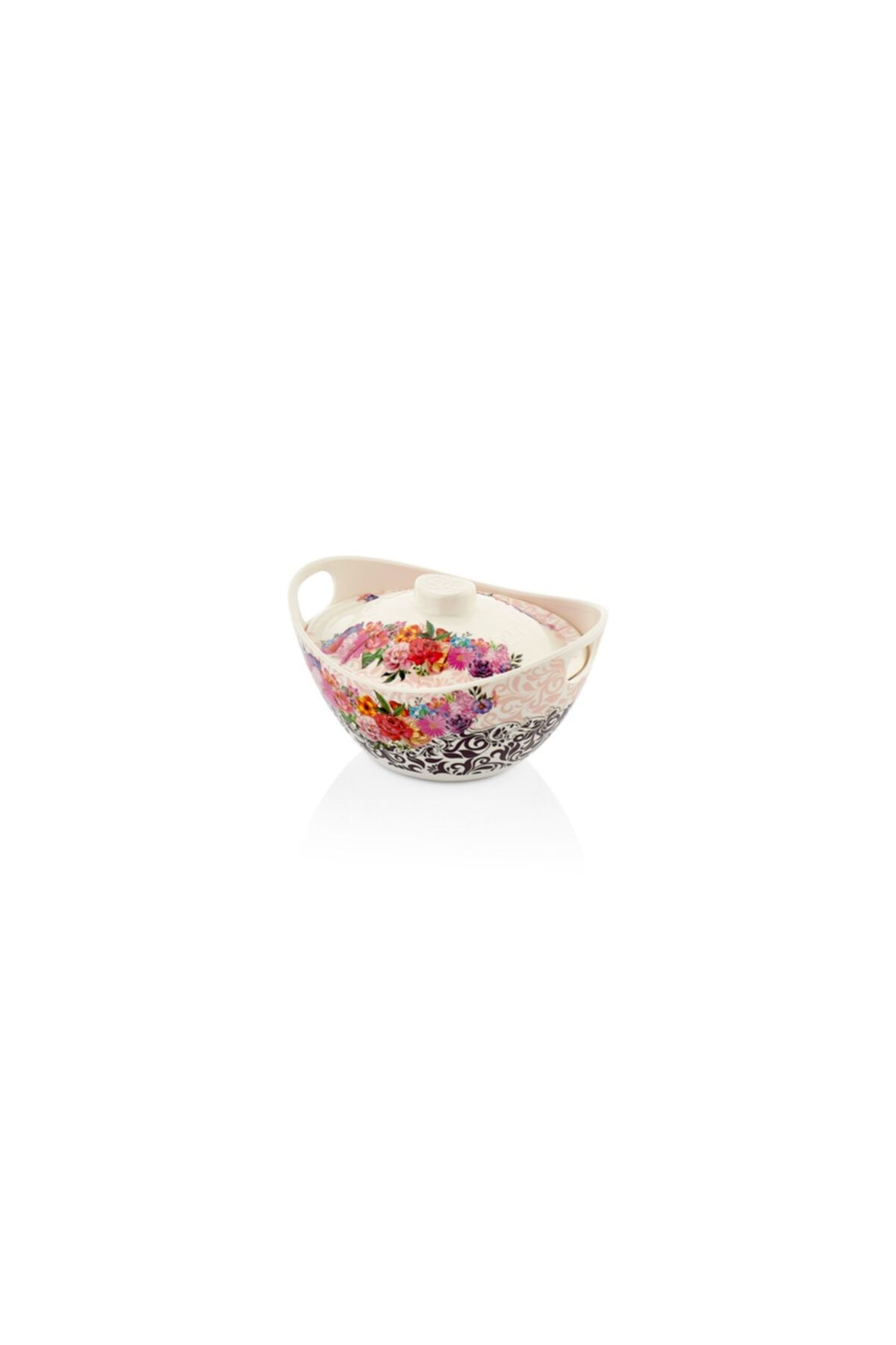 MorzaHome Melamin Desenli Şekerlik 17cm (17.3x14.5x10cm 278gr)