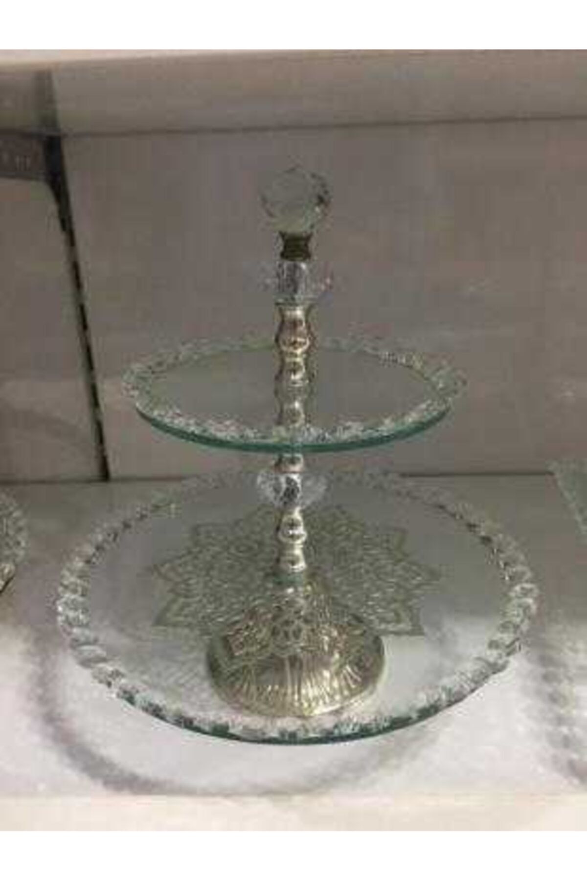 KRM Helin Şekerlik - 24 Cm - Çift Kat - (yuvarlak Ve Kare)
