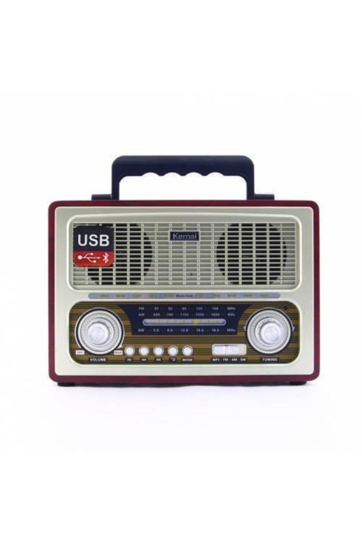 Loggia Kemai Md-1800bt Retro Nostalji Radyo Bluetooth Fm Usb Sd Gri