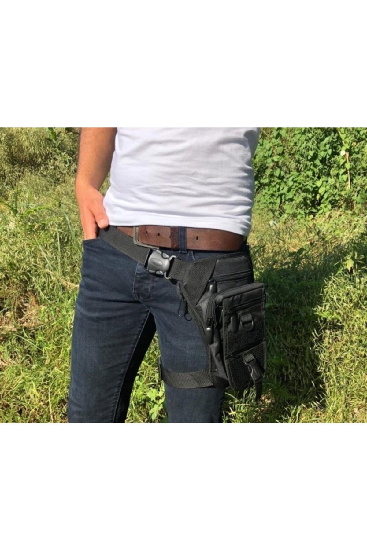 DARKBEAR Siyah Bacak Çantası