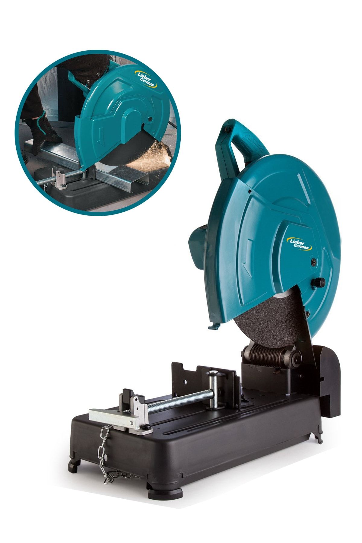 Lieber German Teknoloji Metal Dişli Şanjuman Bakır Sargılı 3800 W 355 Mm Profil Ve Metal Kesme Makinası